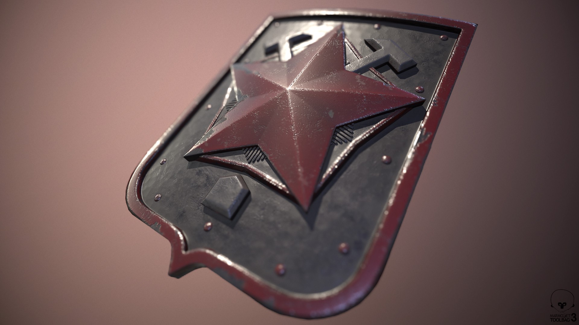 Rusviet shield from Iron Harvest HD Wallpaper