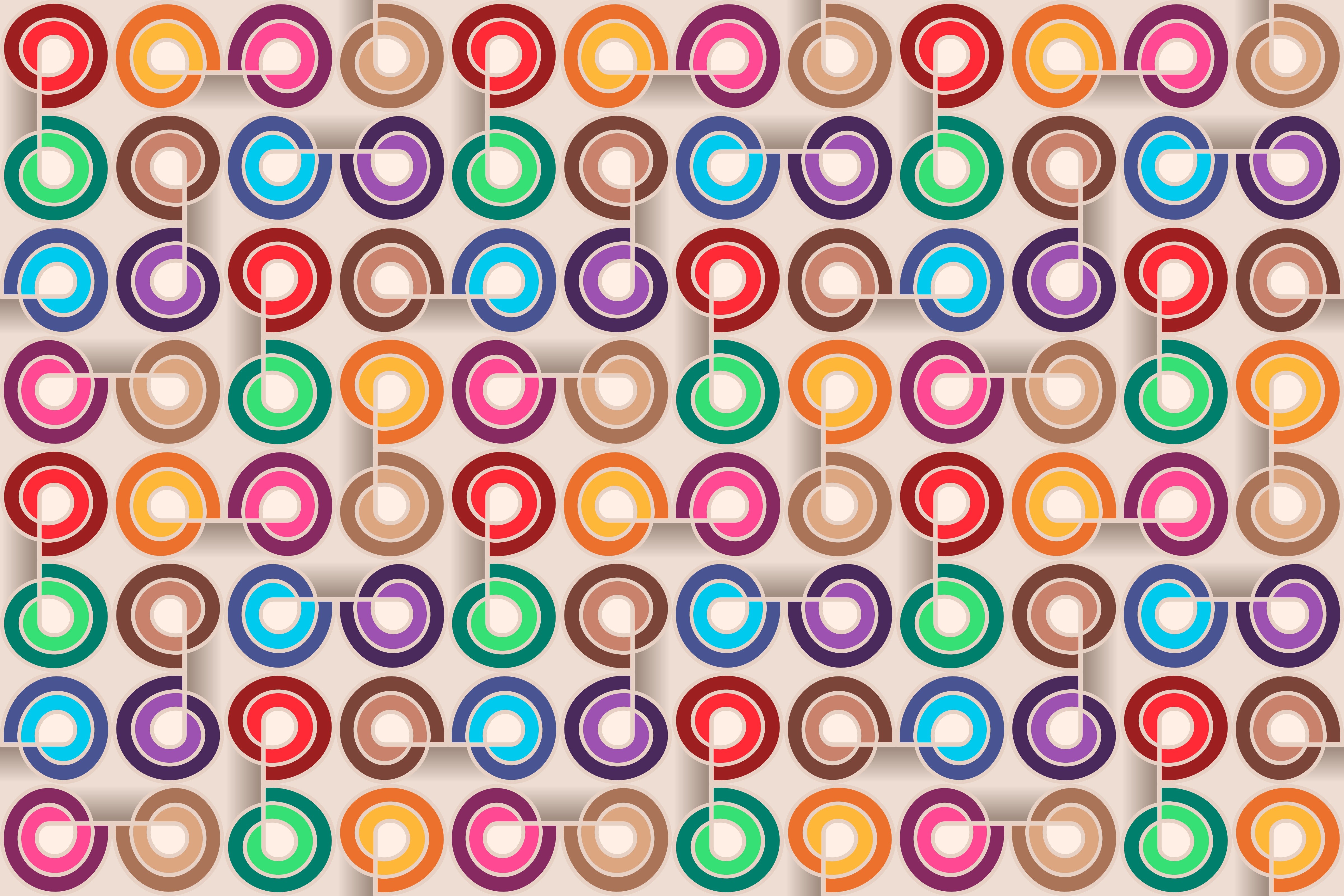 Colorful abstract spiral pattern HD Wallpaper