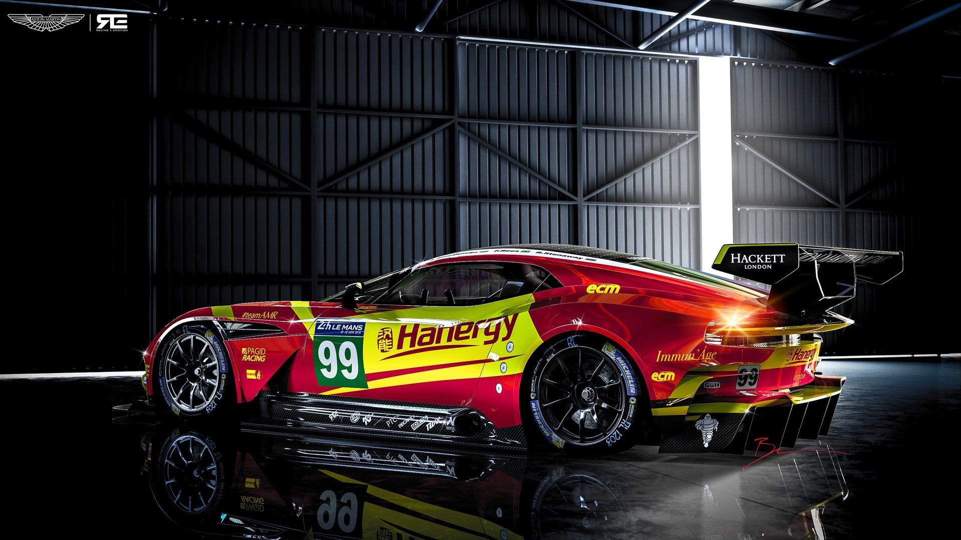 Aston Martin Vulcan Race Car with "Hanergy" Livery HD Wallpaper