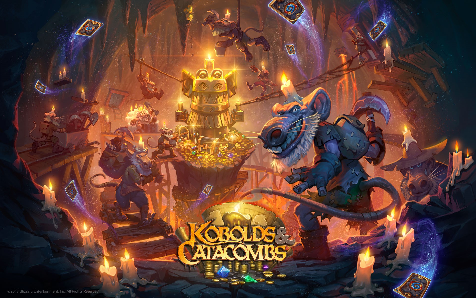 Hearthstone: Kobolds and Catacombs game art HD Wallpaper