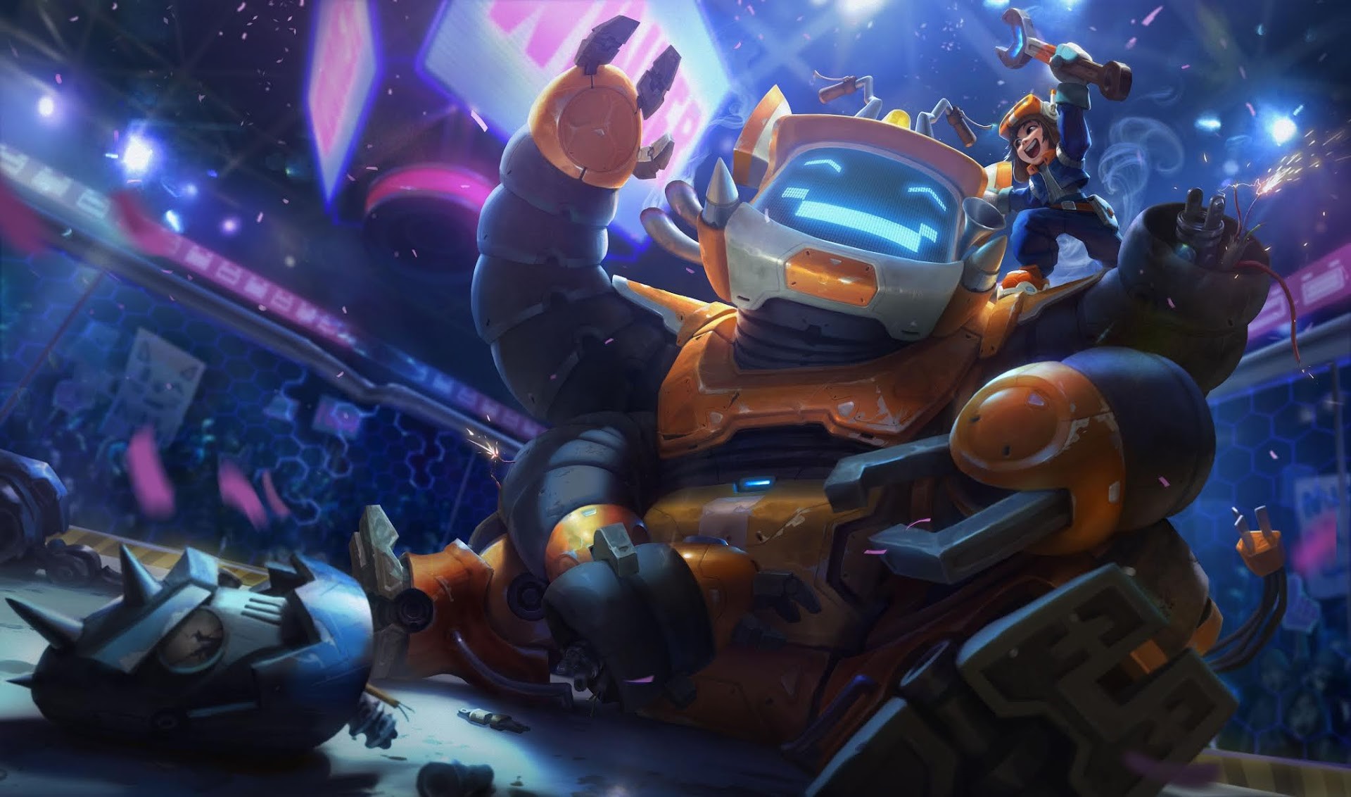 Nunu & Willump from League of Legends celebrating victory HD Wallpaper