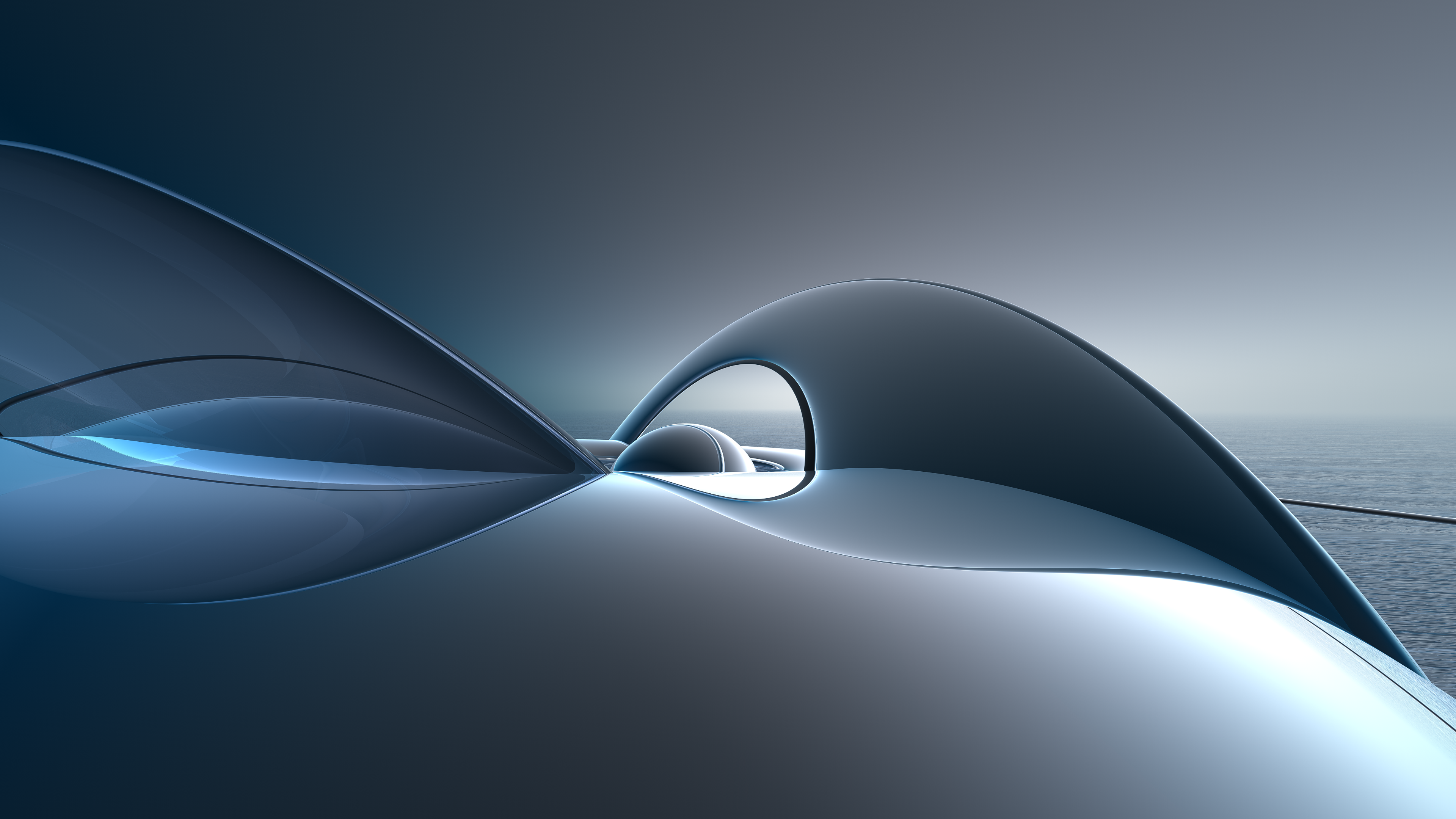 4K abstract digital art render with shapes HD Wallpaper