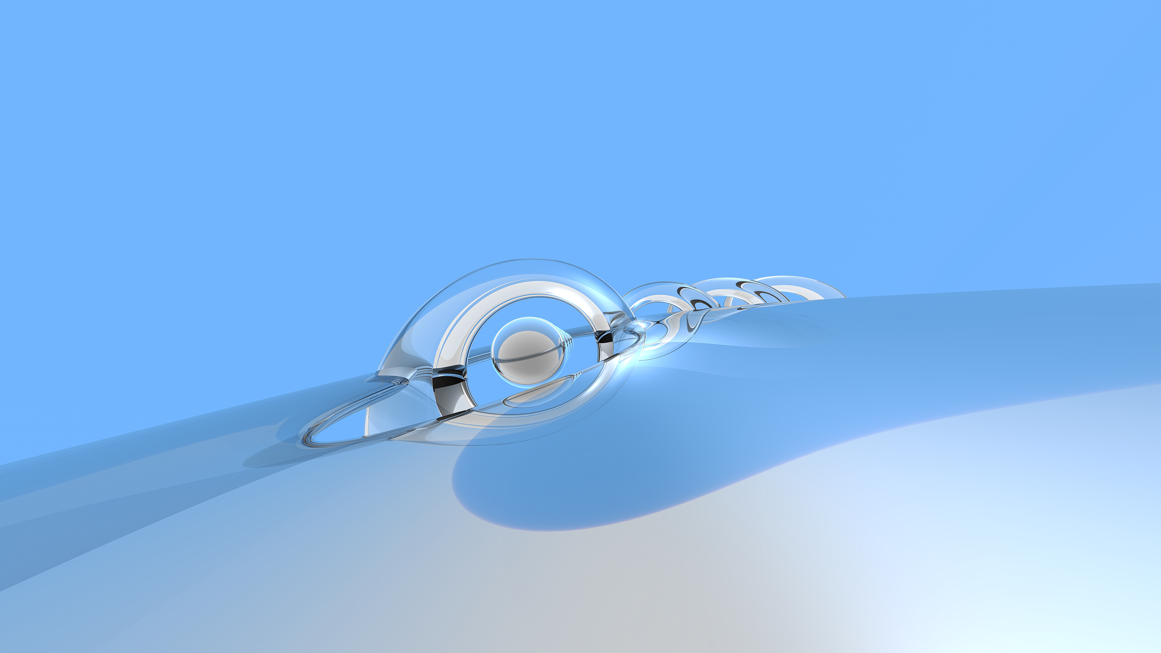 Abstract 4K render with blue background HD Wallpaper