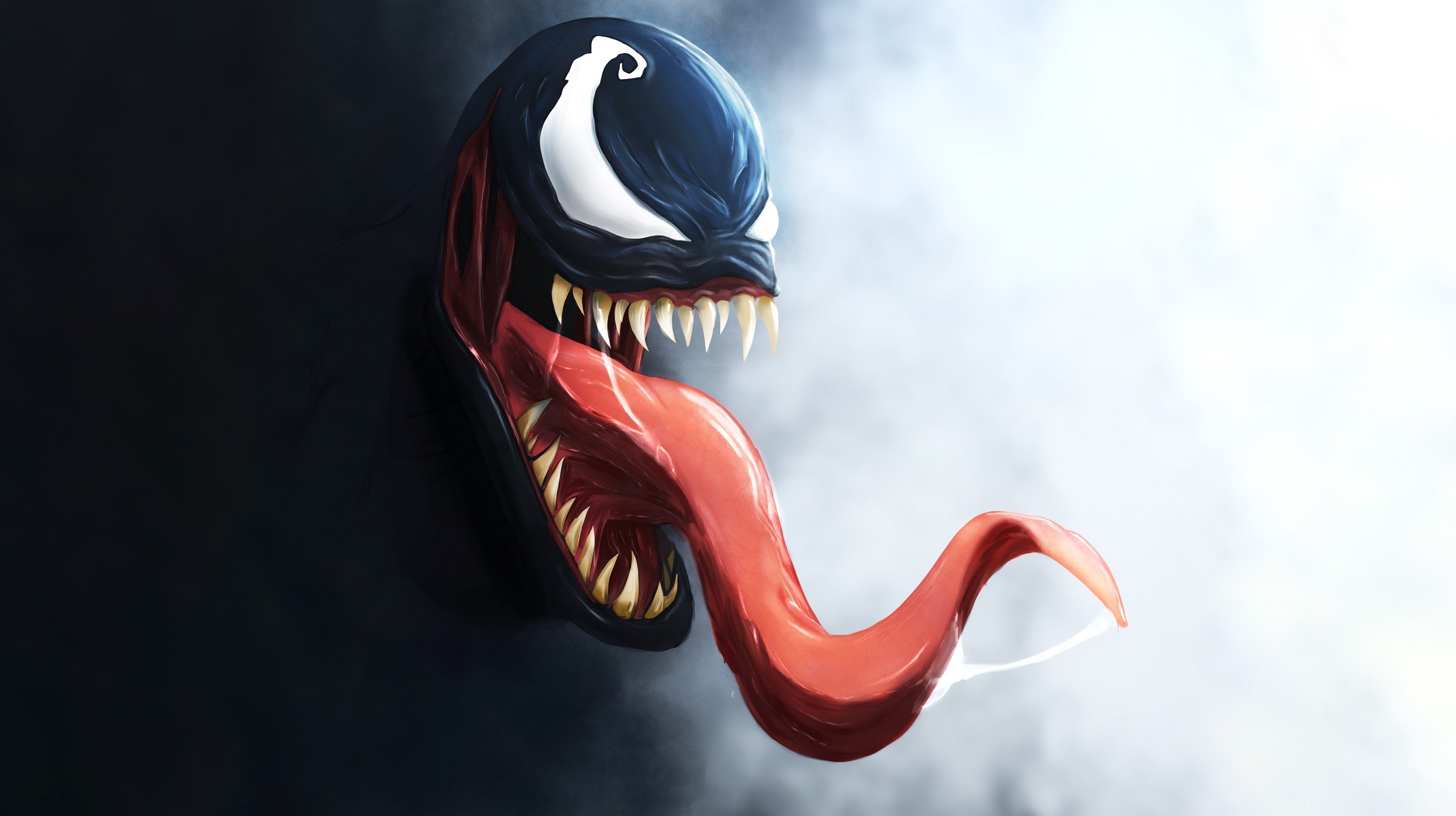 Venom from Marvel Comics with tongue out HD Wallpaper
