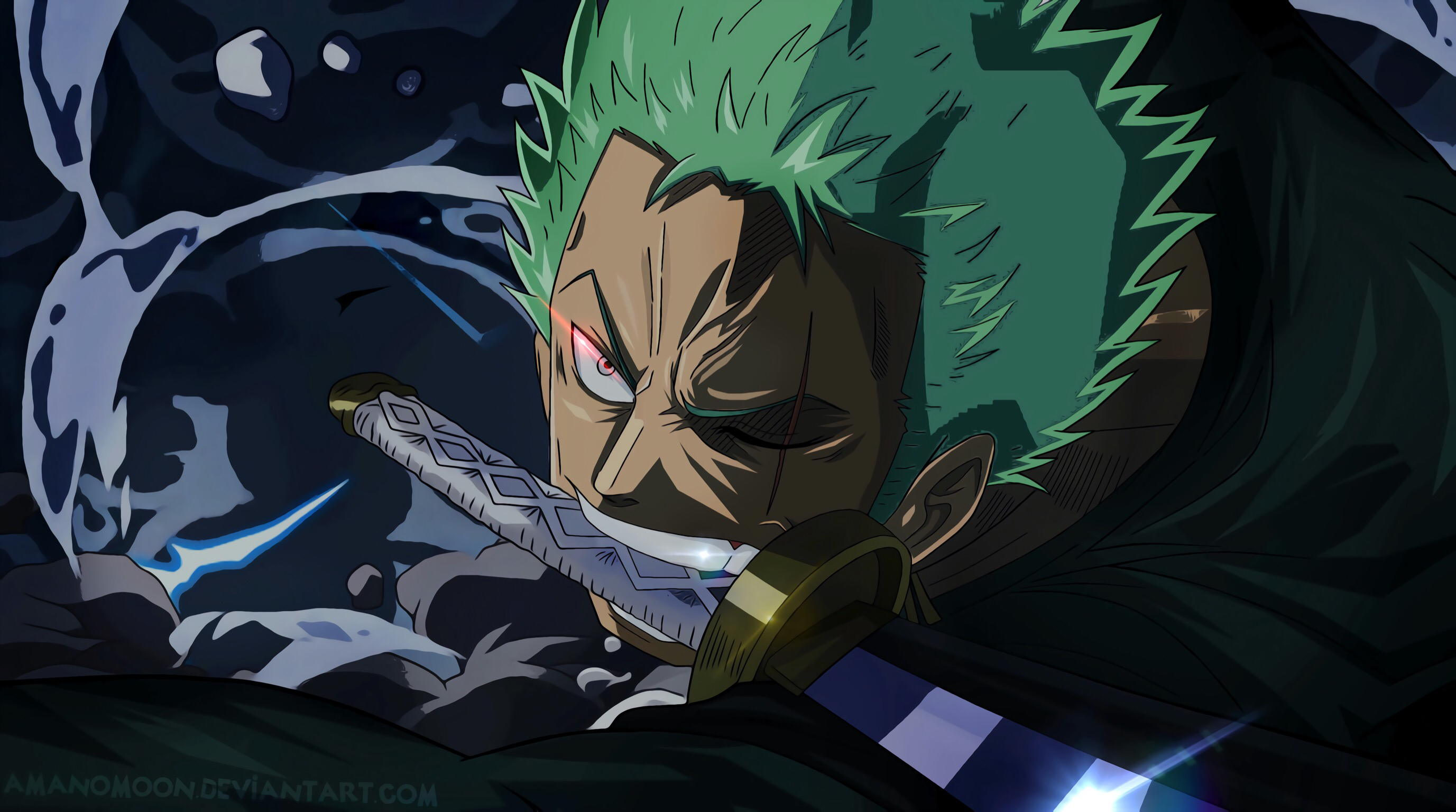 Roronoa Zoro from One Piece with sword HD Wallpaper