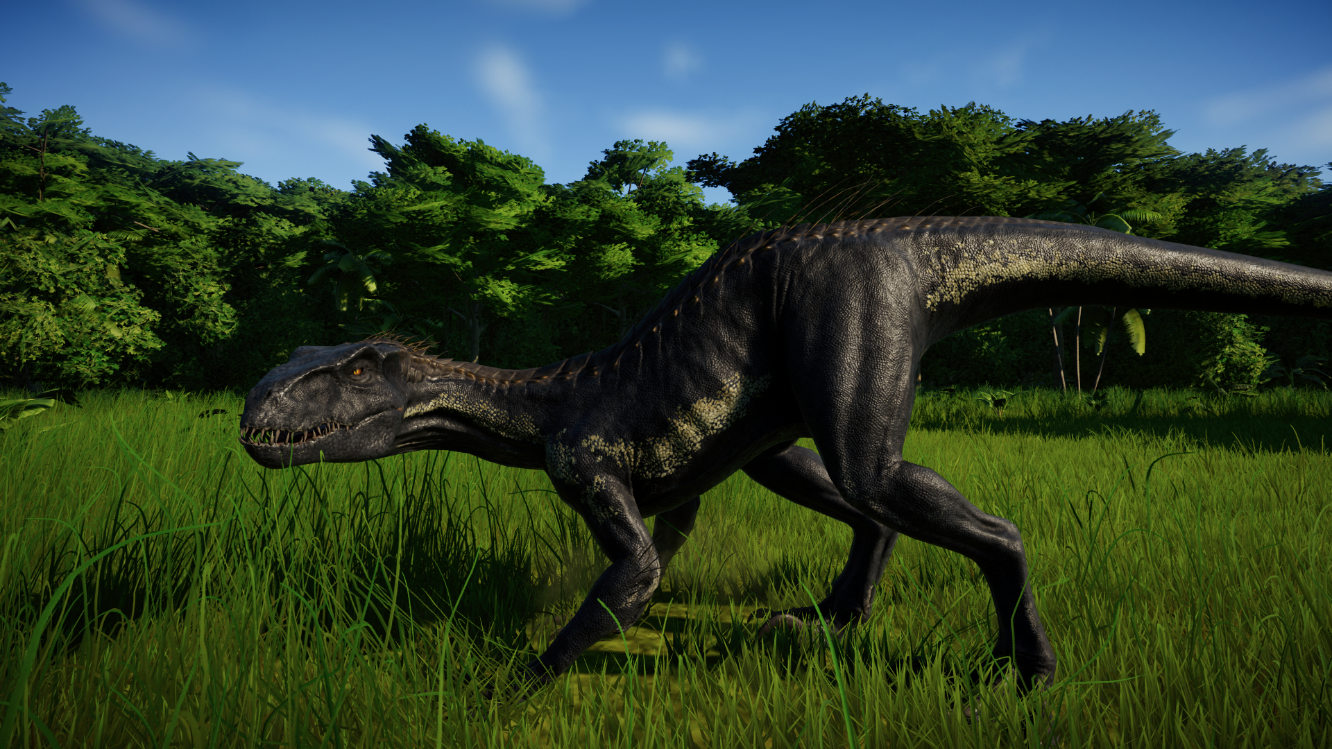 Indoraptor in Lush Jurassic World Environment HD Wallpaper