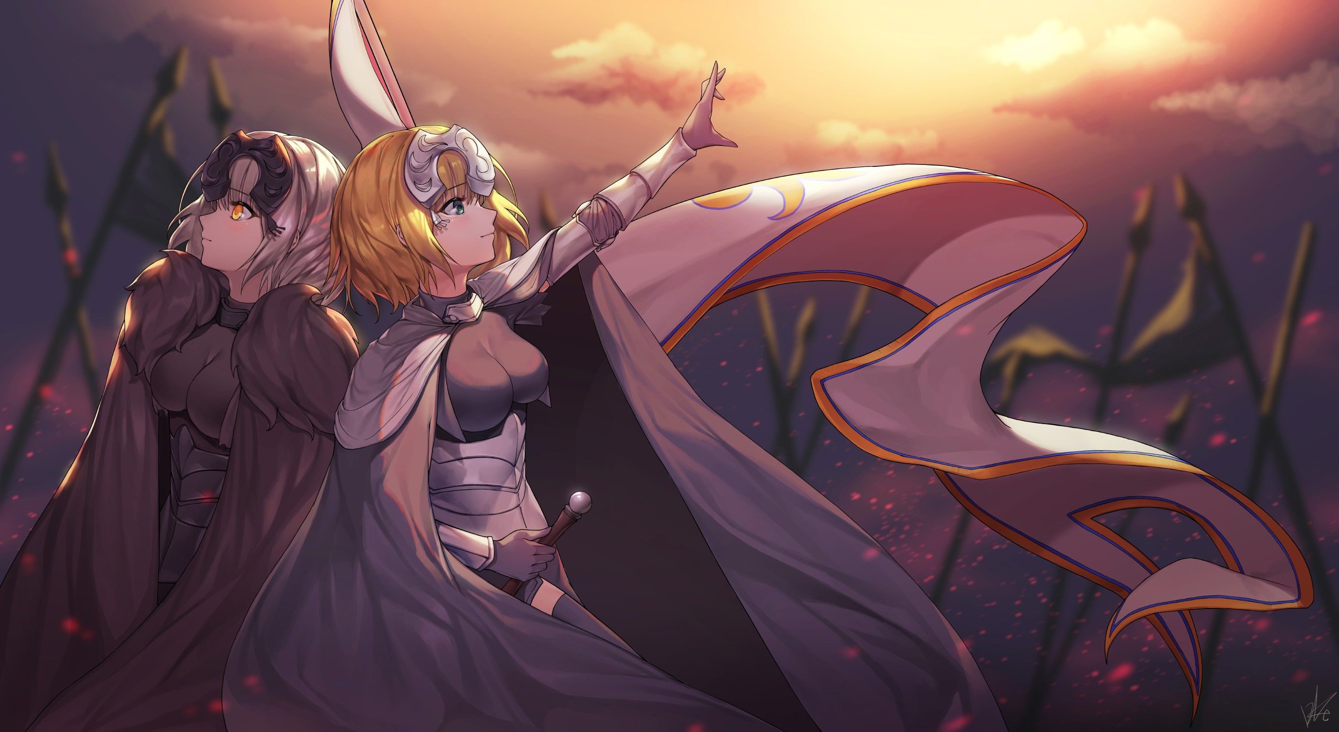 Jeanne d'Arc from Fate/Apocrypha and Fate/Grand Order HD Wallpaper