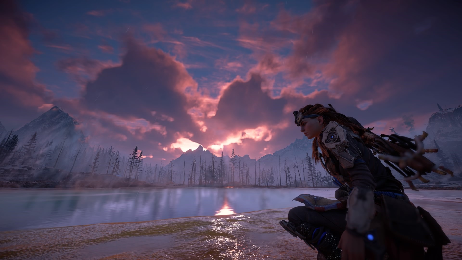 Aloy from Horizon: Zero Dawn at sunset HD Wallpaper