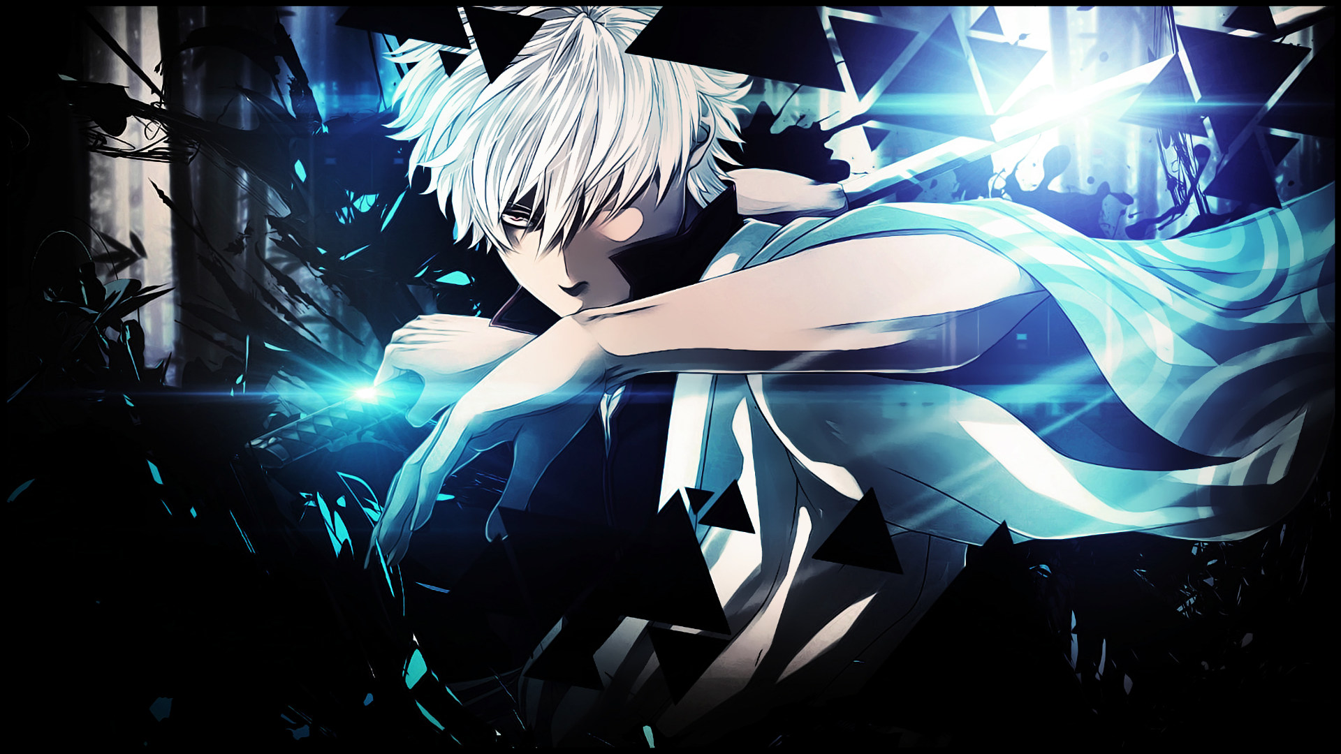 Anime boy with white hair from Gintama HD Wallpaper