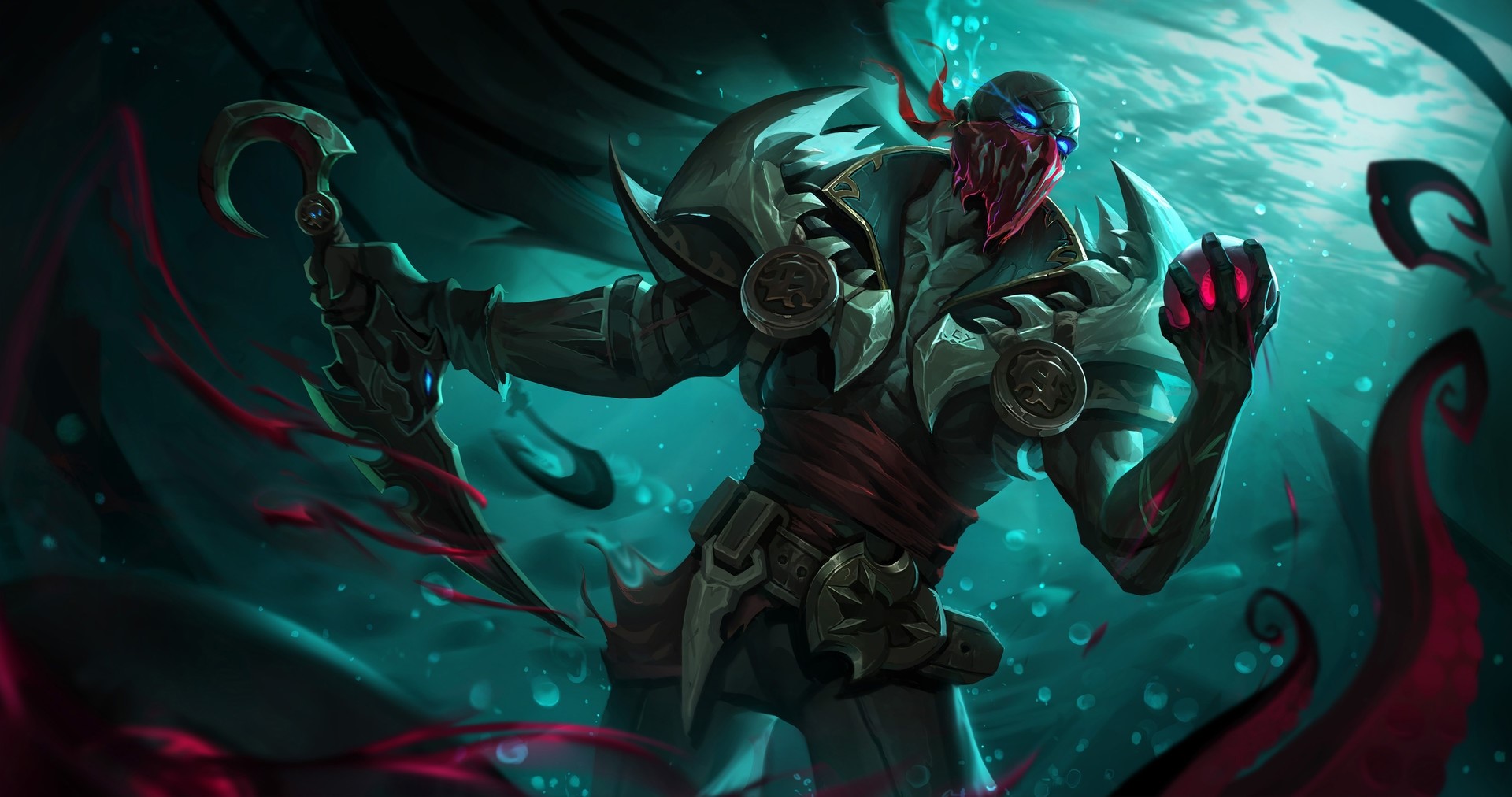Pyke from League of Legends underwater HD Wallpaper