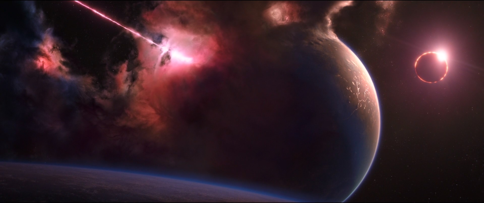 Planet and eclipse from Avengers Infinity War HD Wallpaper