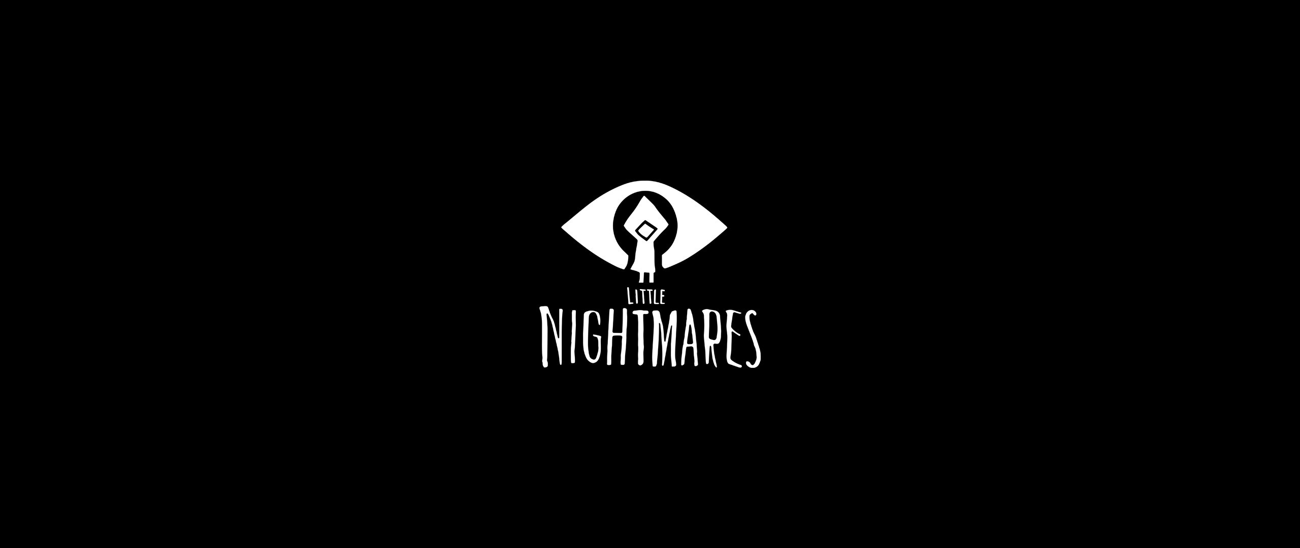 Little Nightmares game logo with eye and silhouette HD Wallpaper