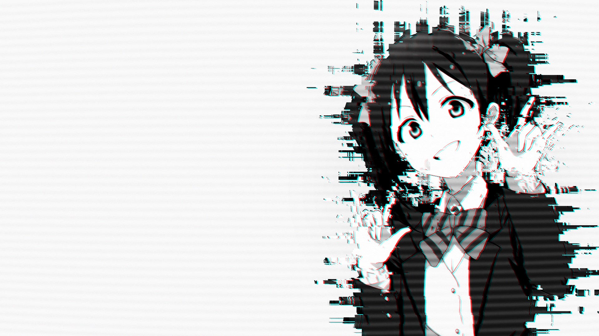 Yazawa Nico from Love Live! with glitch effect HD Wallpaper