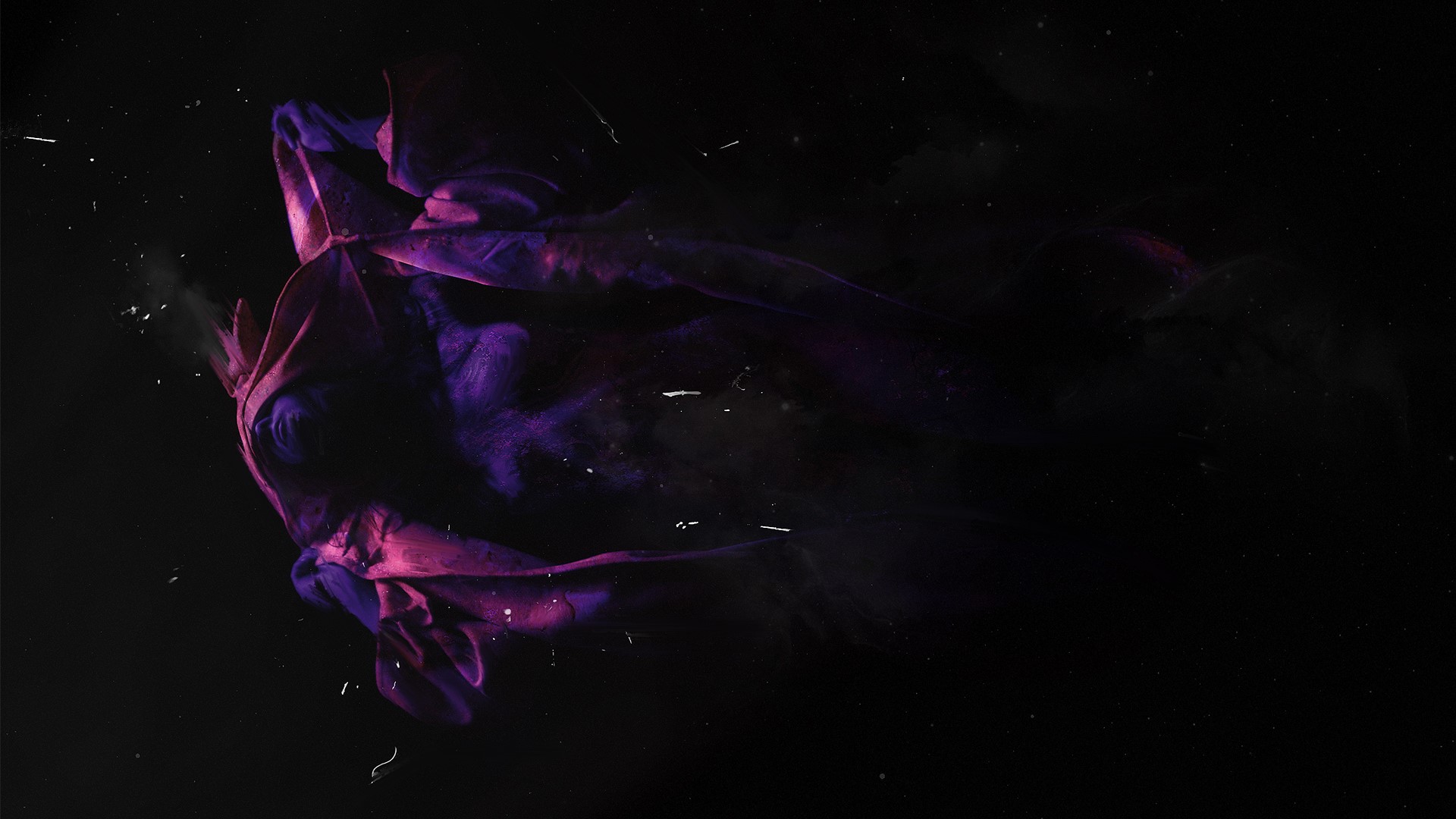 Abstract purple and pink fabric in darkness HD Wallpaper