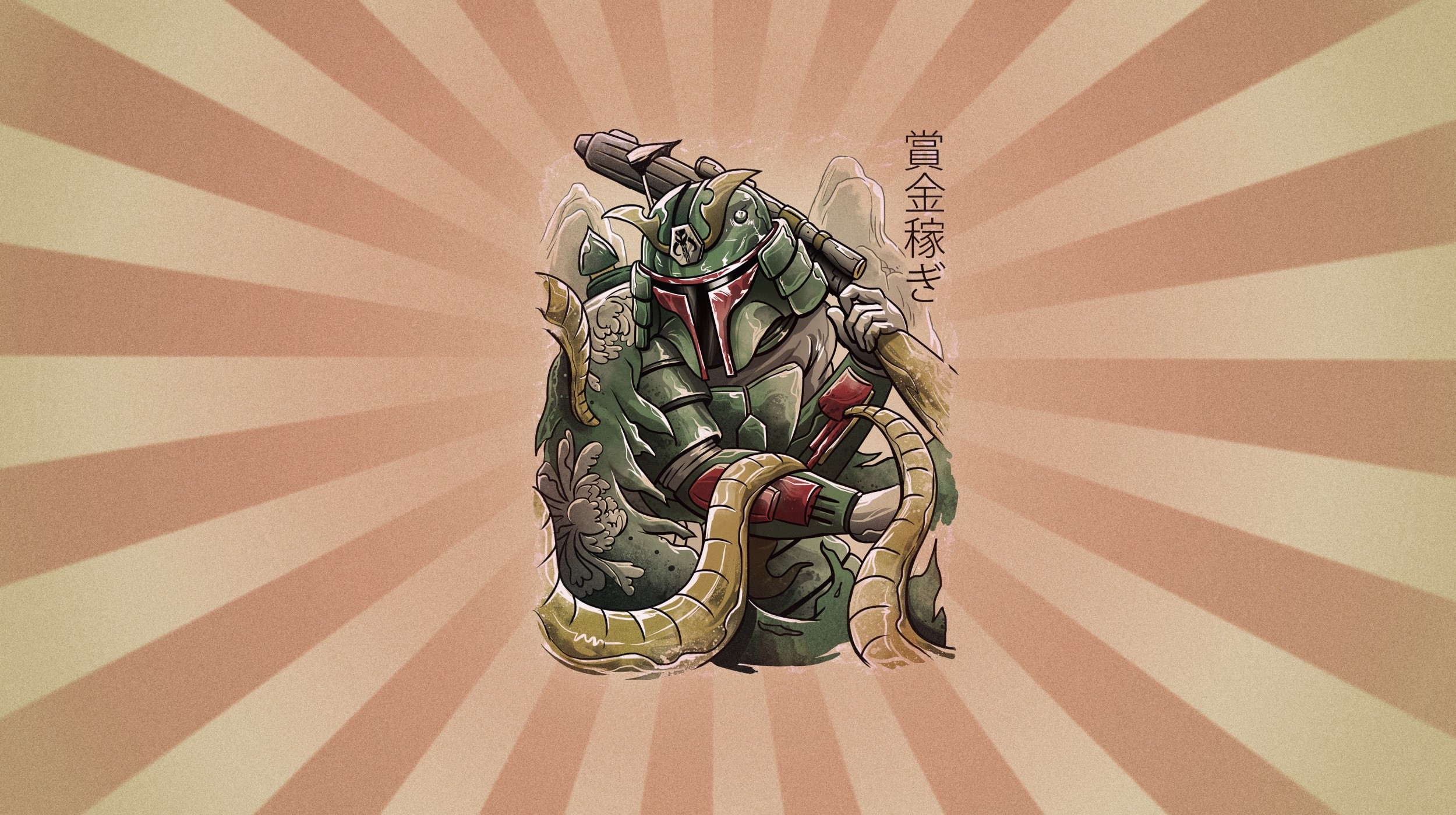 Boba Fett Samurai with Tentacles Artwork HD Wallpaper