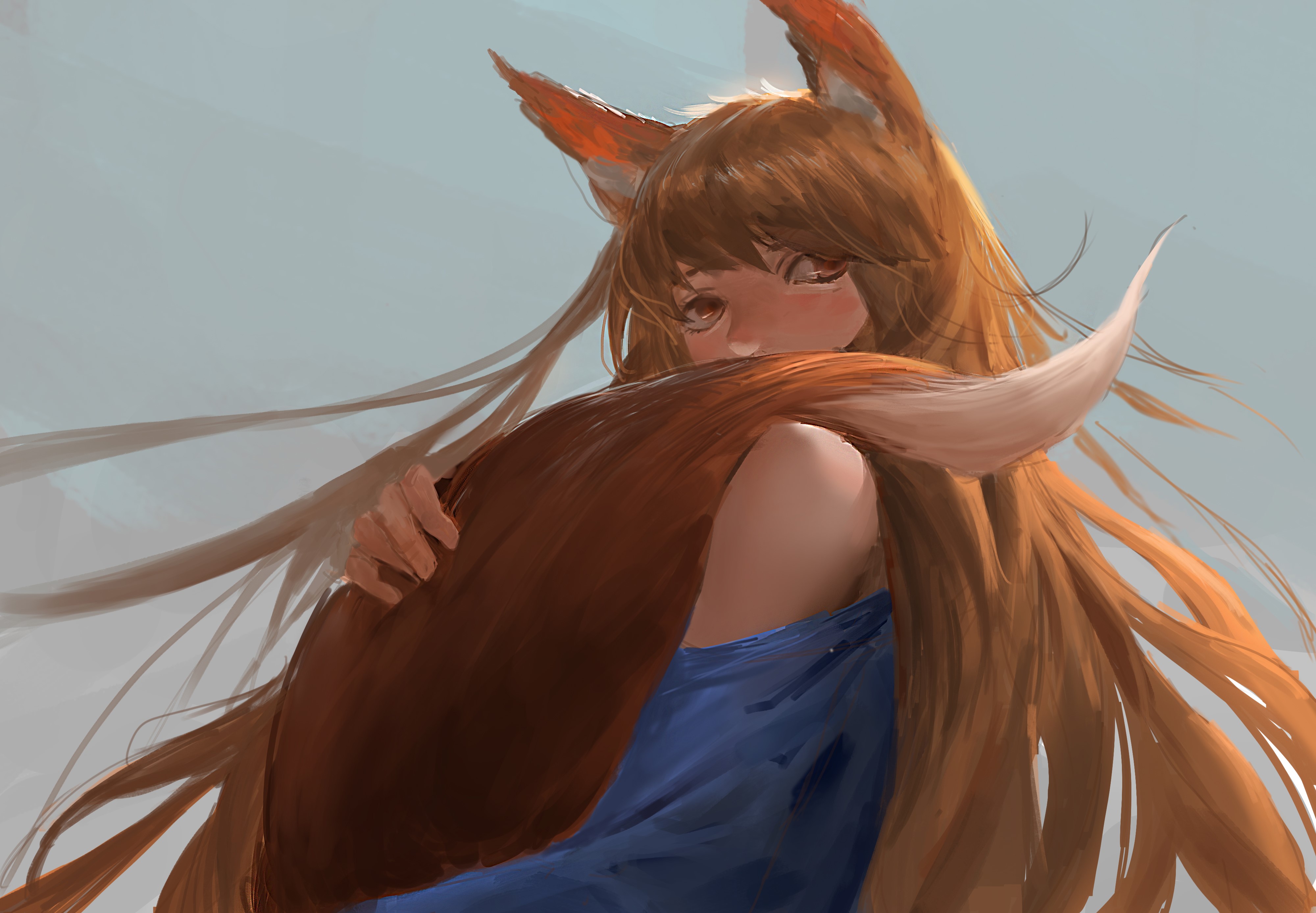 Holo from Spice and Wolf HD Wallpaper