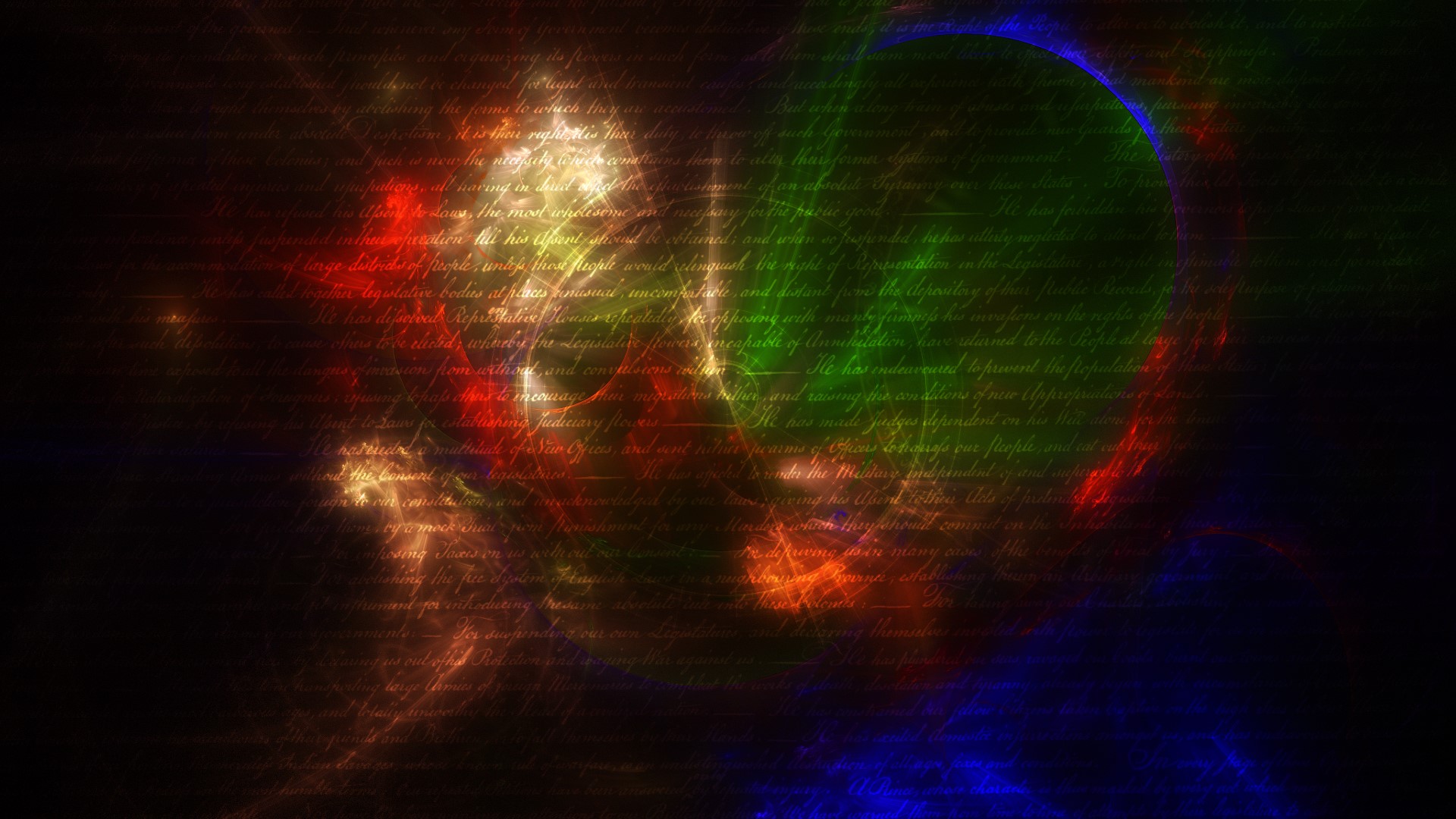 Abstract space with text overlay HD Wallpaper