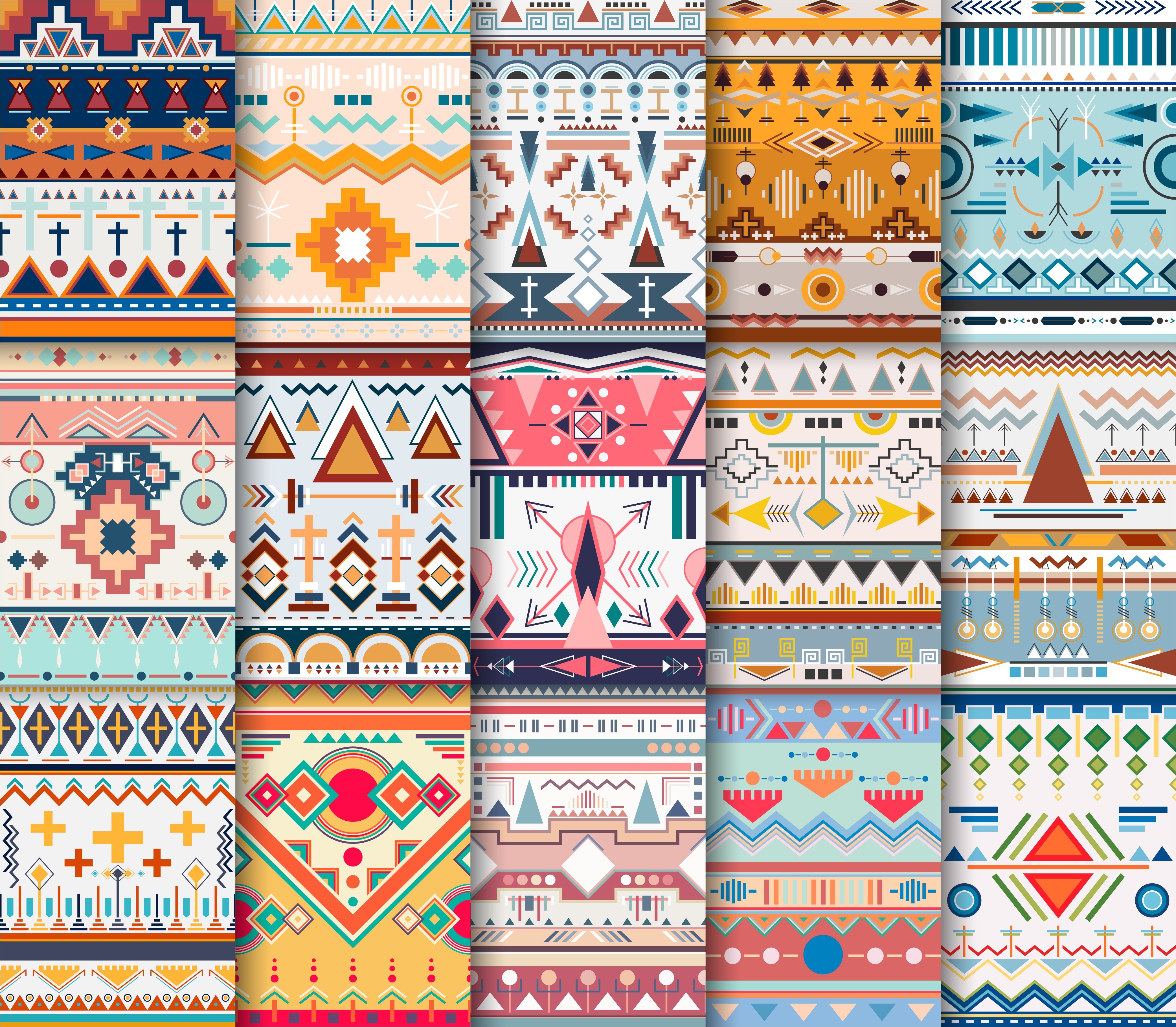 Colorful tribal patterns in 4K HD Wallpaper
