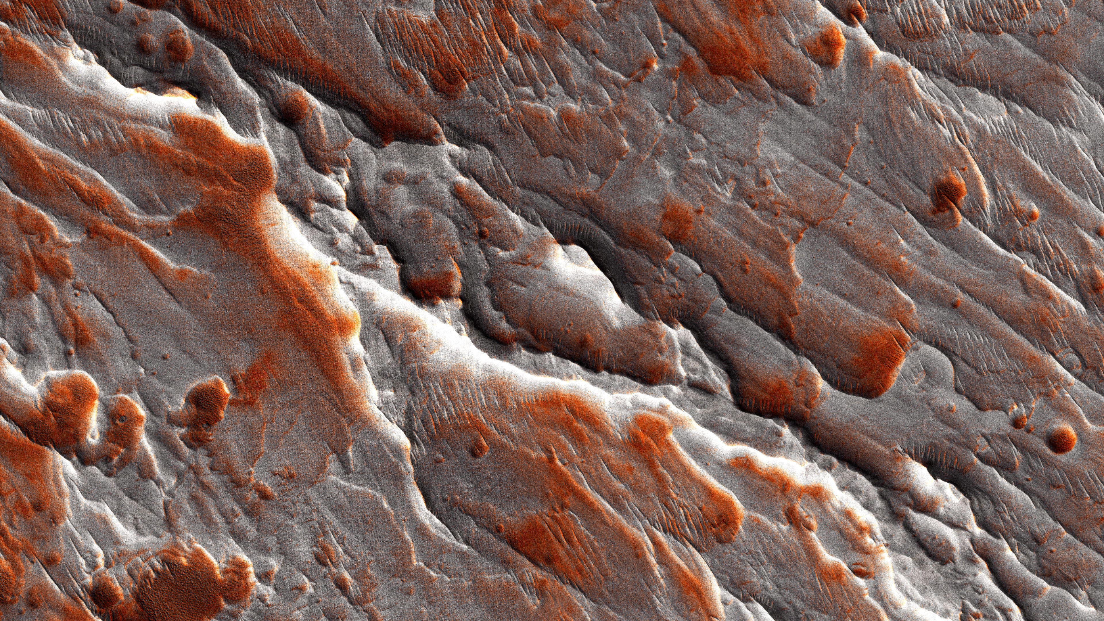 Mars landscape with dunes HD Wallpaper