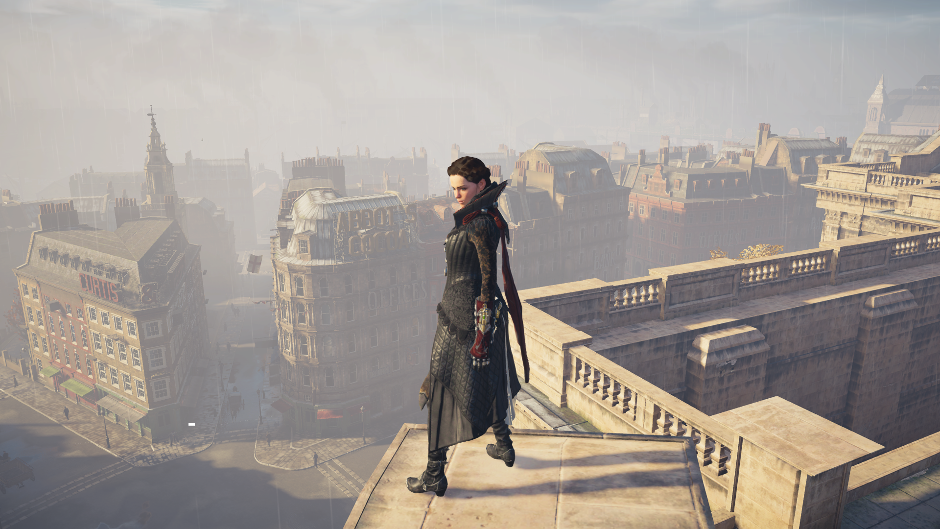 Evie Frye from Assassin's Creed Syndicate on a rooftop HD Wallpaper