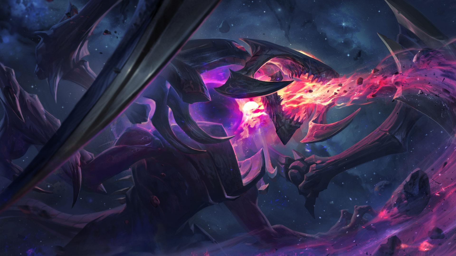Cho'Gath from League of Legends in space HD Wallpaper
