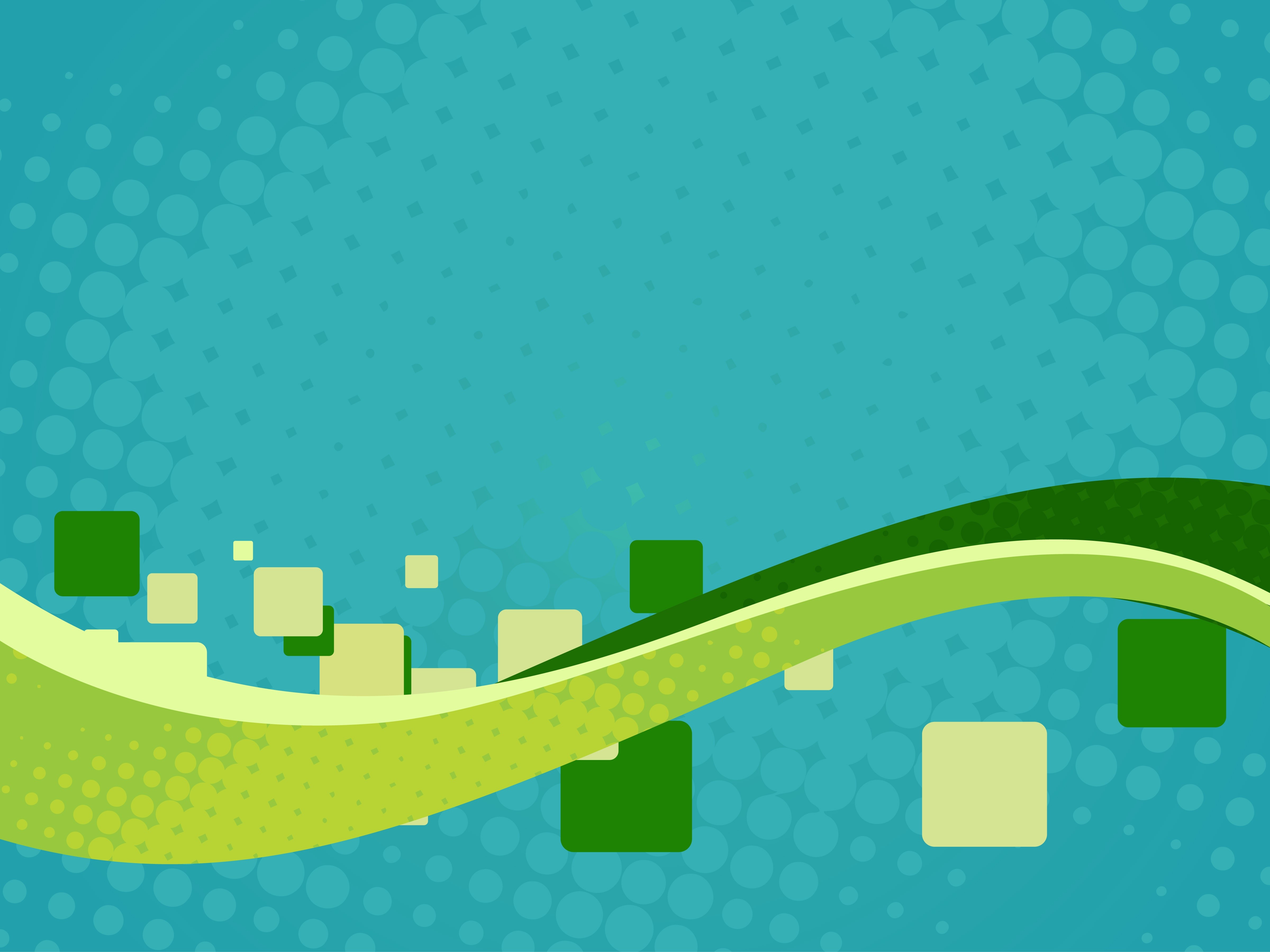 Abstract digital art texture with green waves and squares HD Wallpaper