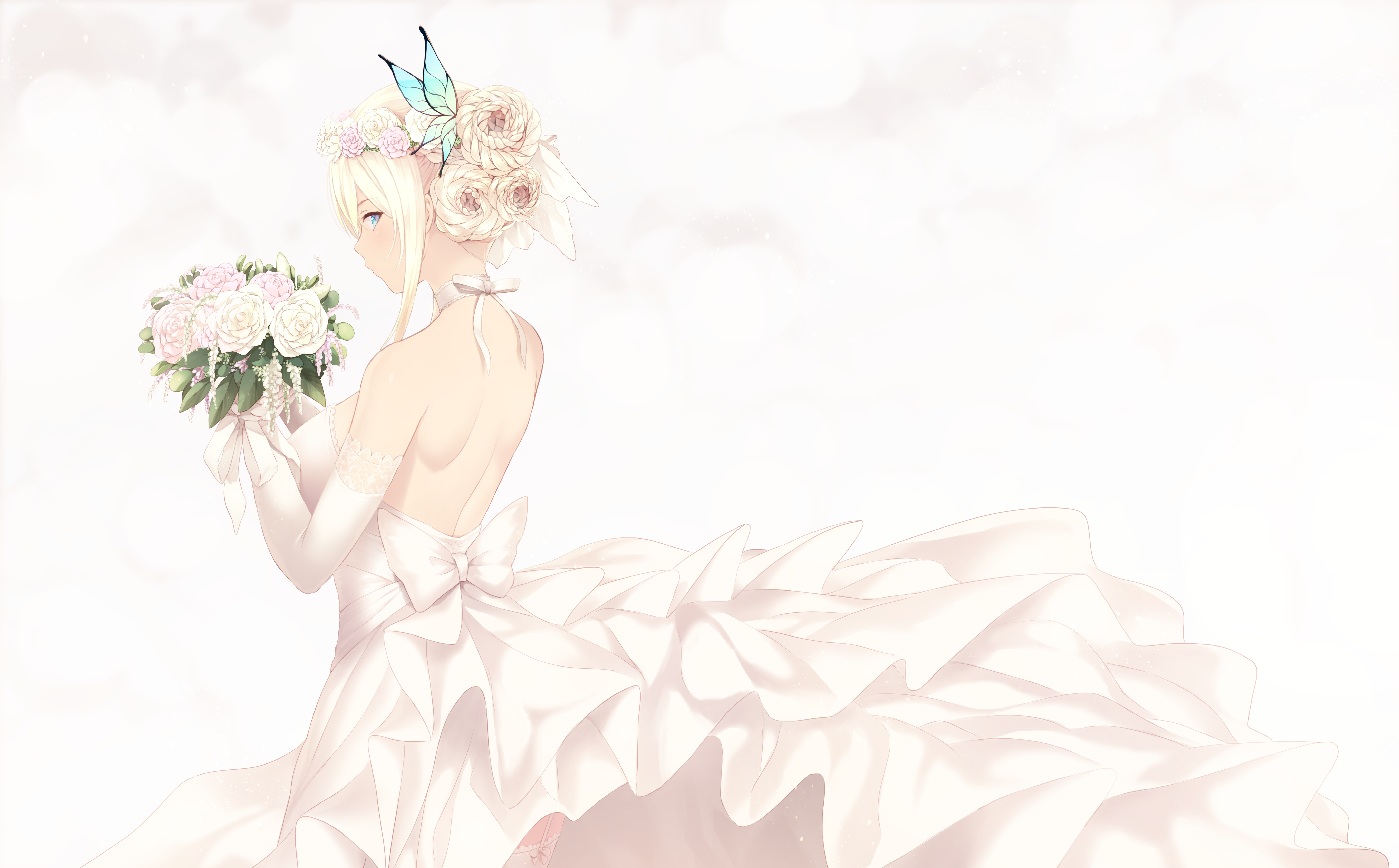 Kashiwazaki Sena from Boku wa Tomodachi ga Sukunai wedding dress HD Wallpaper