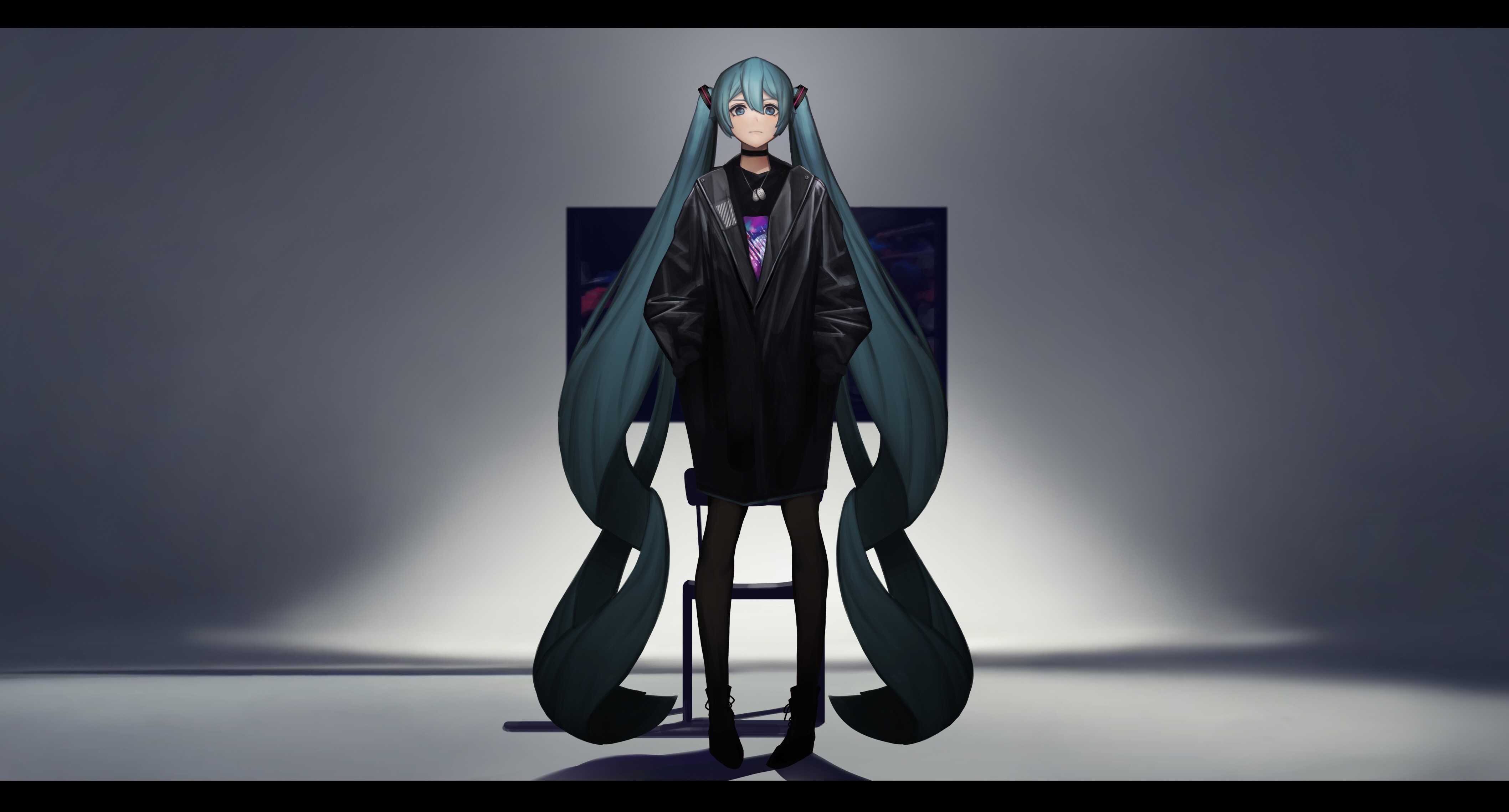 4K Hatsune Miku from Vocaloid HD Wallpaper