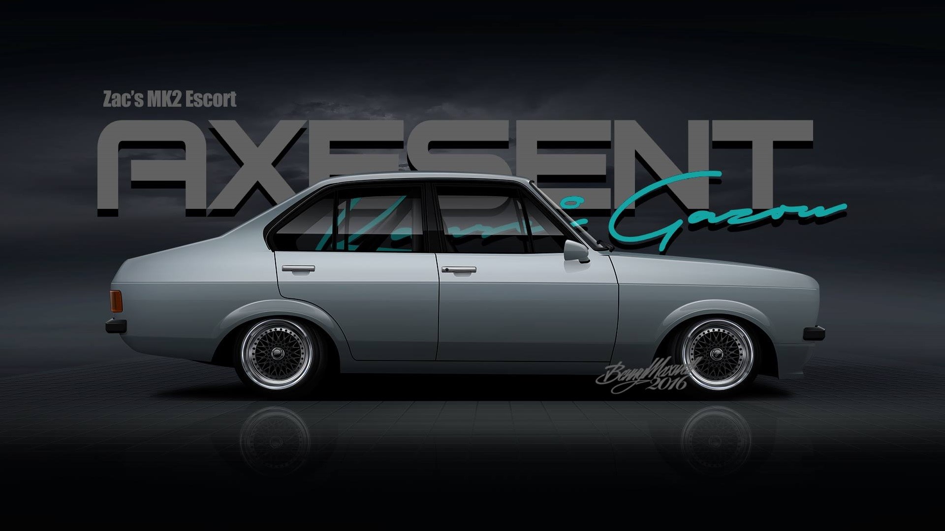 Ford Escort MkII digital art by Axesent Creations HD Wallpaper