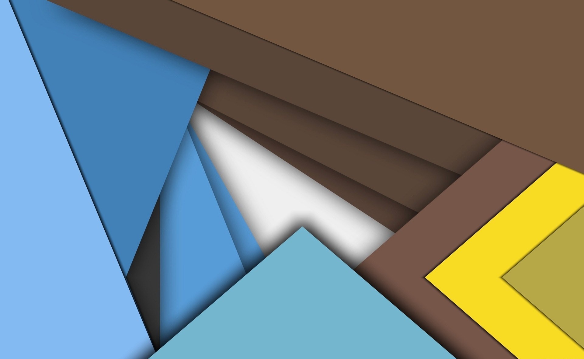Abstract geometric shapes with layered shadows HD Wallpaper