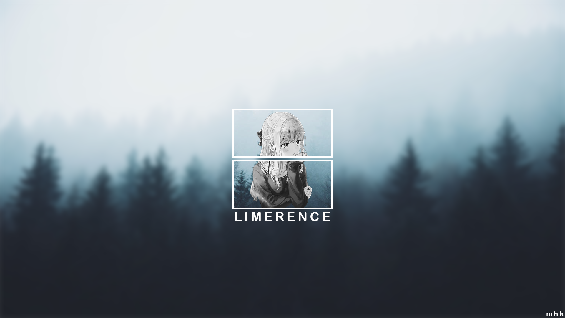 Anime girl named Limerence in a foggy forest HD Wallpaper
