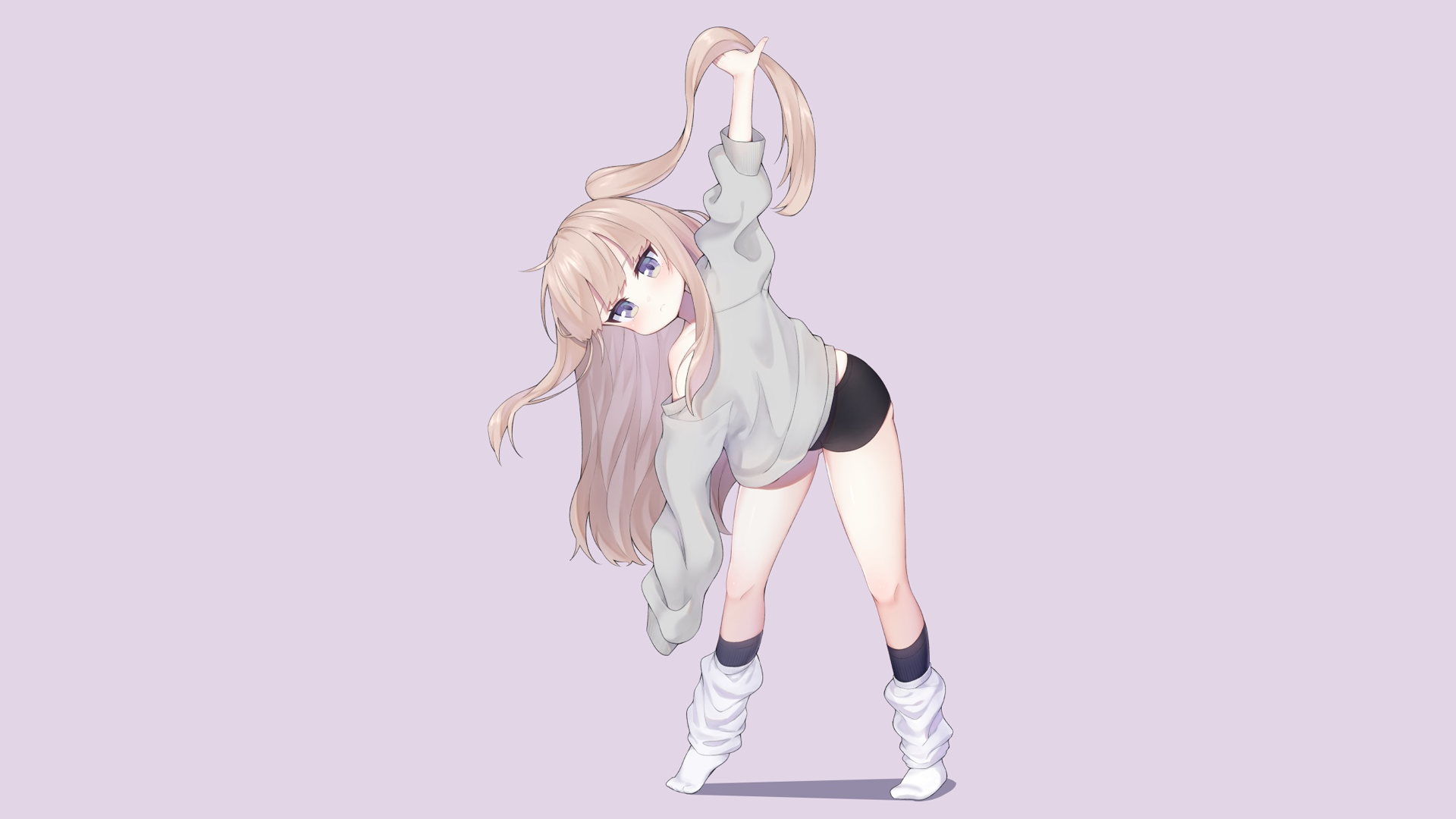 Anime girl with blonde hair dancing HD Wallpaper