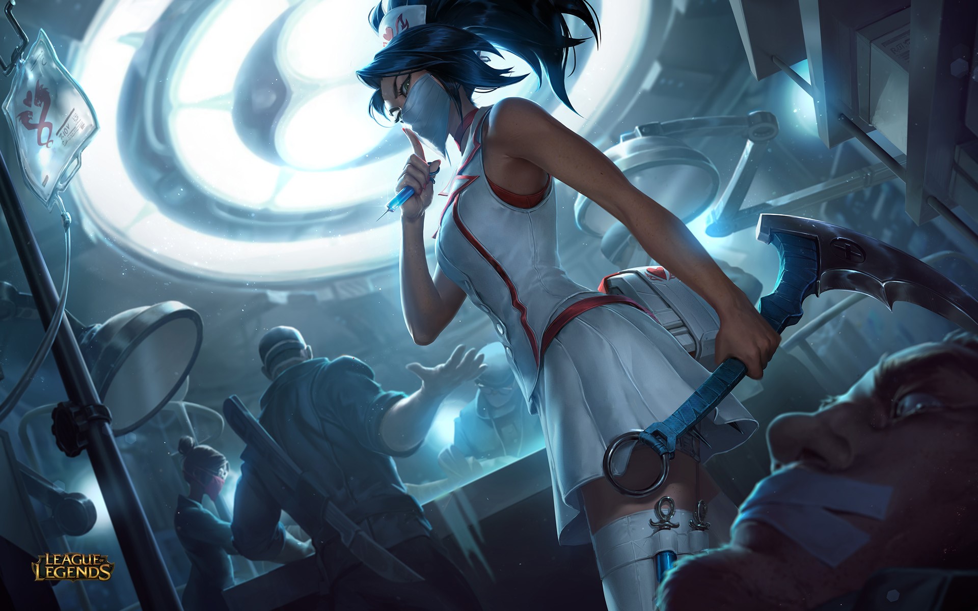 Nurse Akali from League of Legends HD Wallpaper