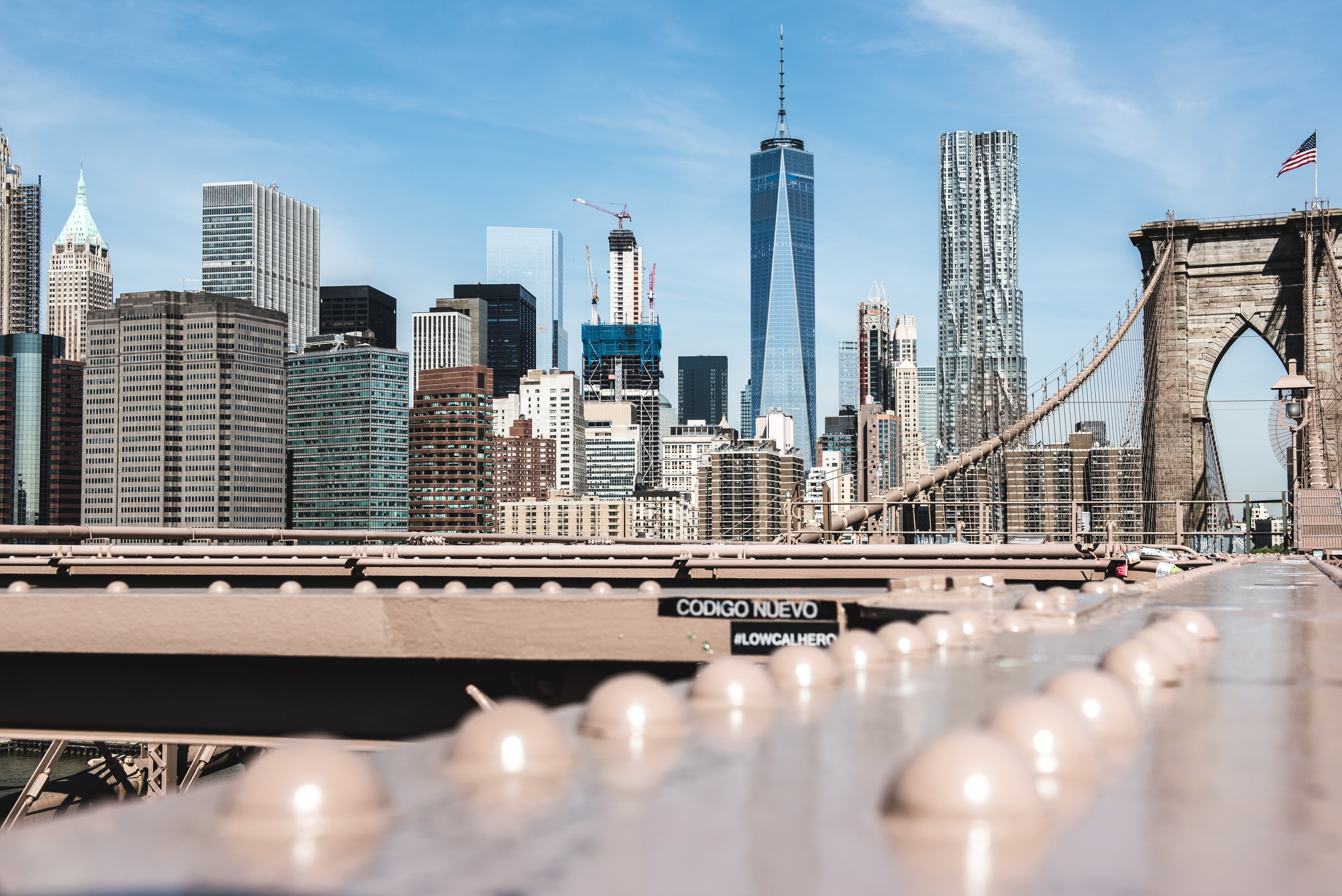 New York City Skyline and Brooklyn Bridge HD Wallpaper