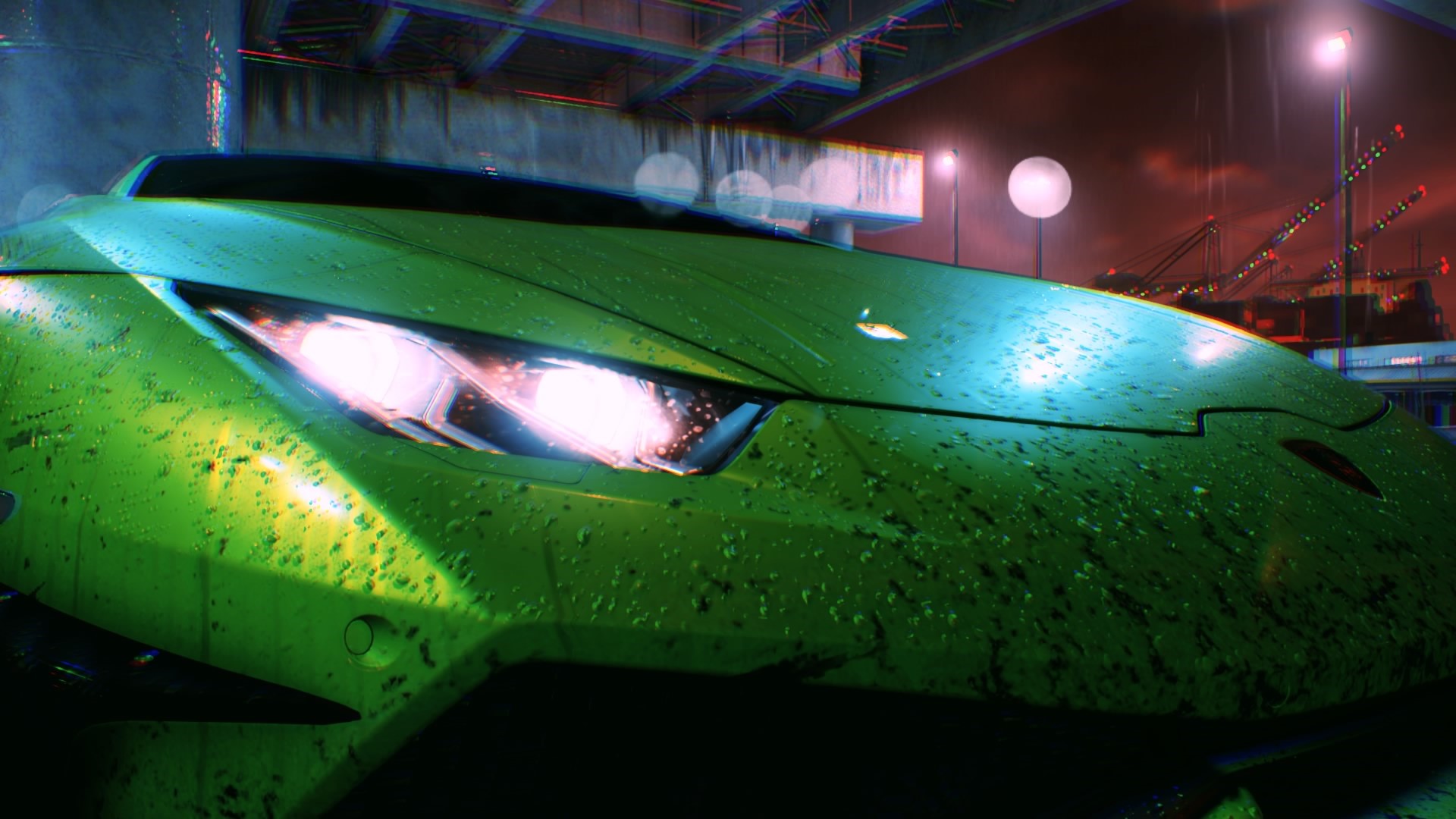 Green Lamborghini Huracan from Need for Speed HD Wallpaper