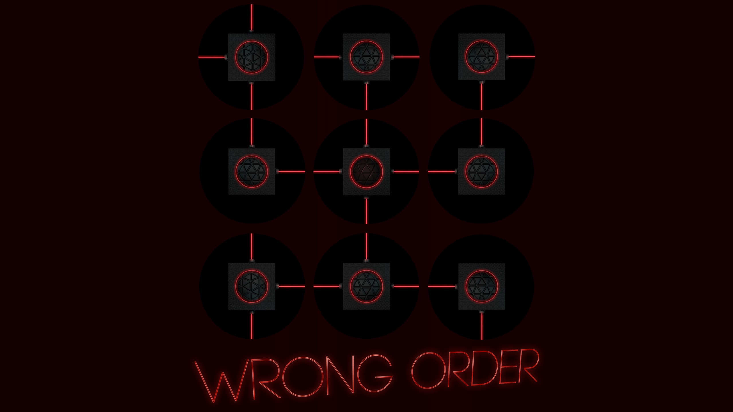 Geometric pattern with text WRONG ORDER HD Wallpaper