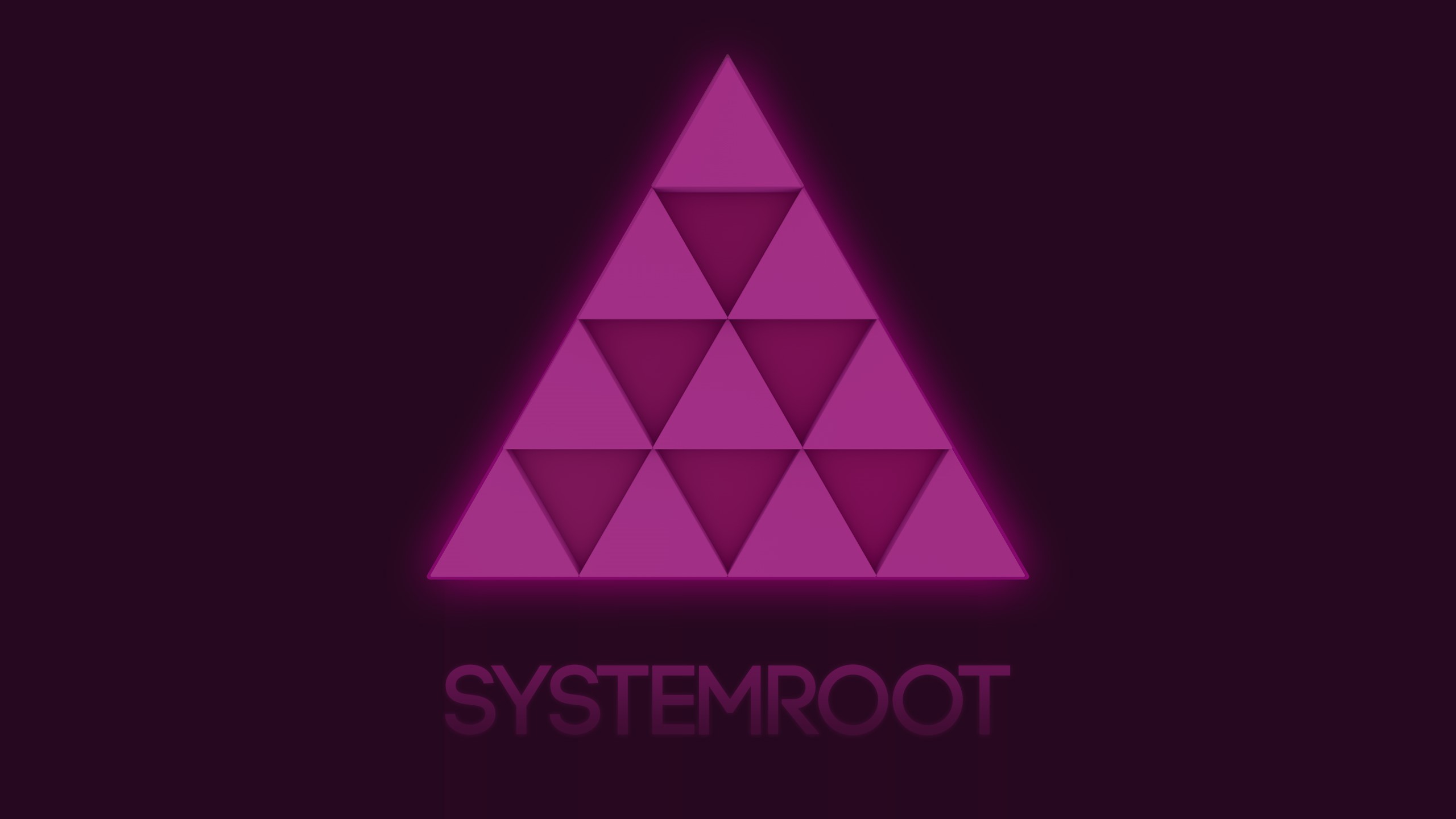 Systemroot logo with geometric triangles HD Wallpaper