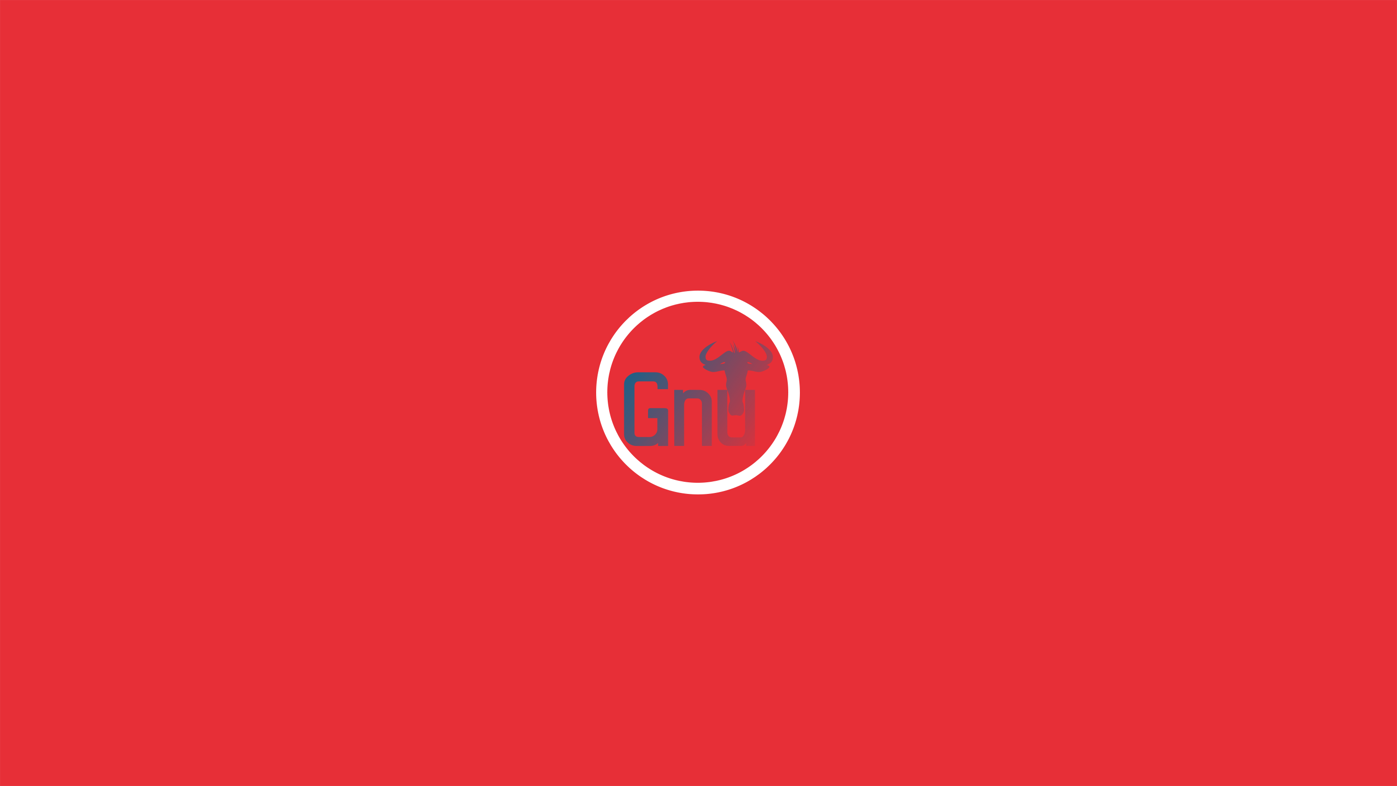 GNU logo with a bull silhouette HD Wallpaper