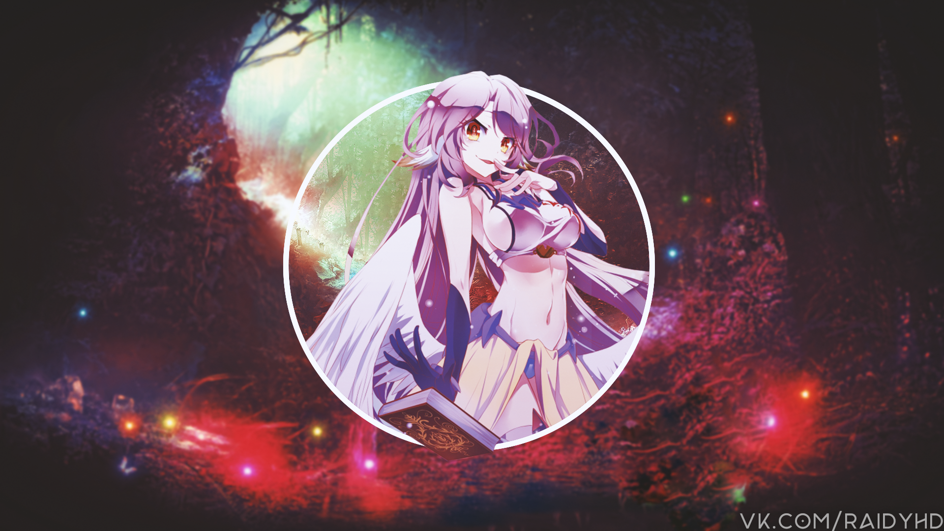 Jibril from No Game No Life holding a book HD Wallpaper