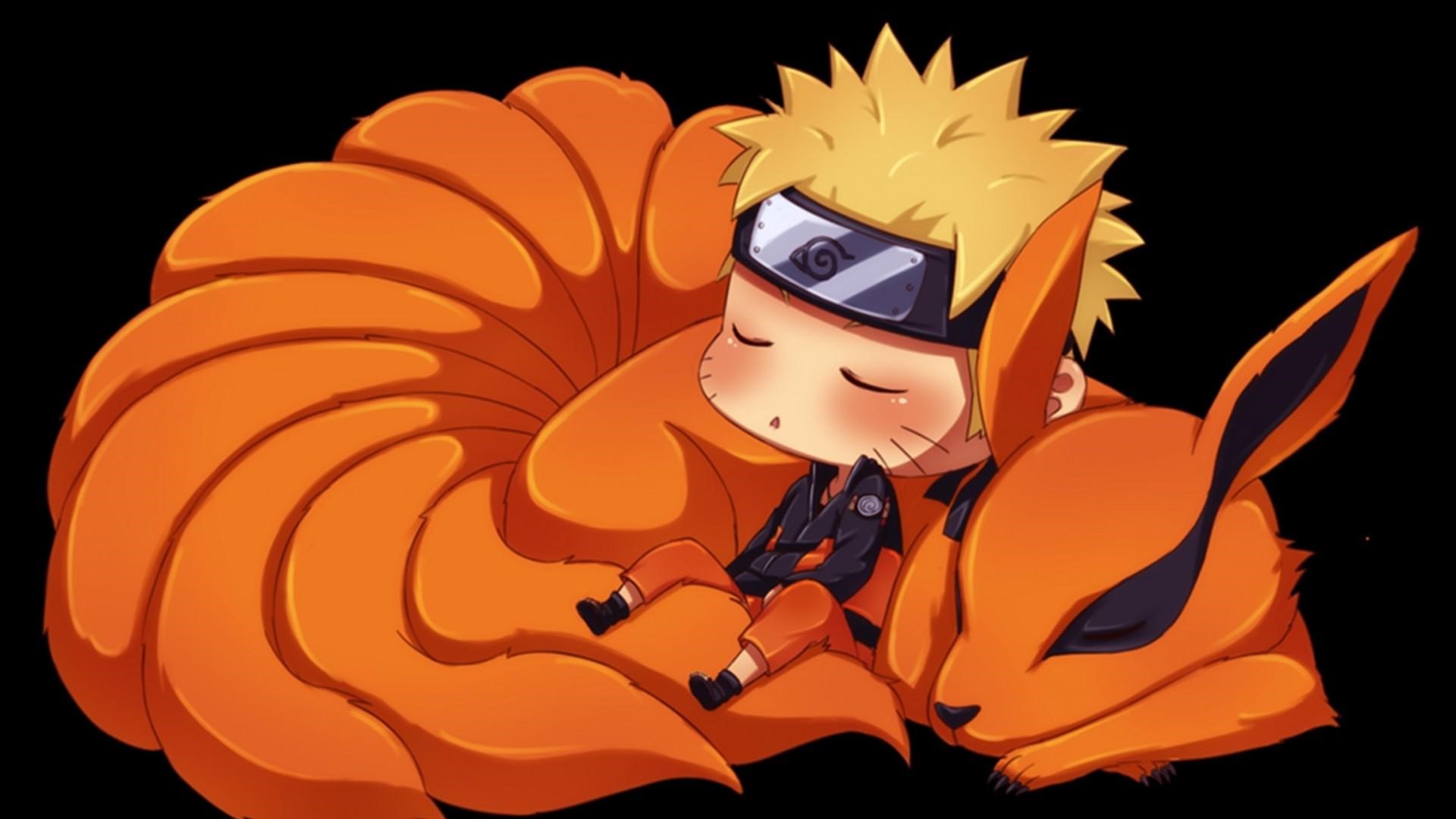 Naruto Shippuuden Kyuubi sleeping HD Wallpaper