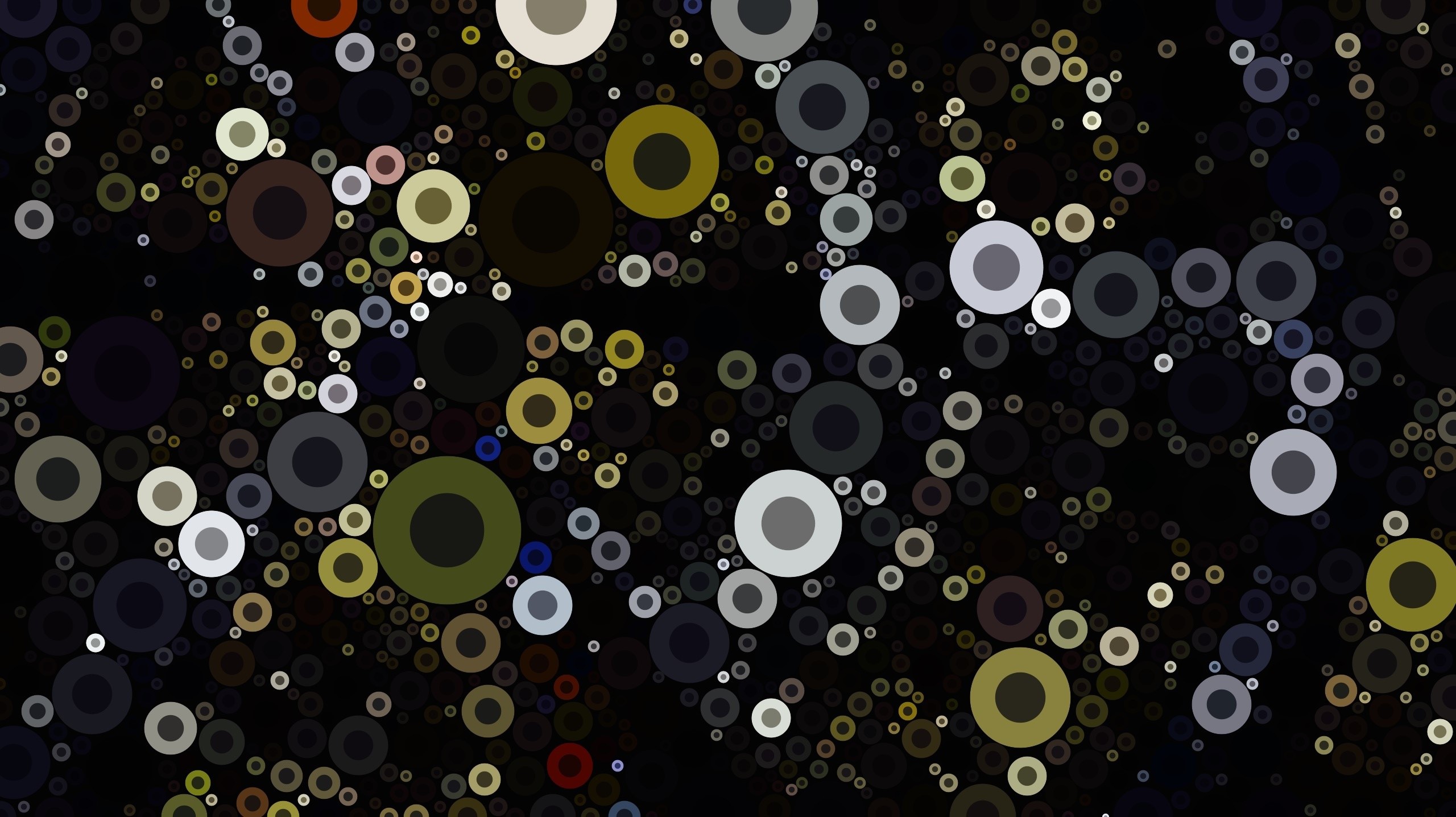 Abstract digital art with colorful circles HD Wallpaper