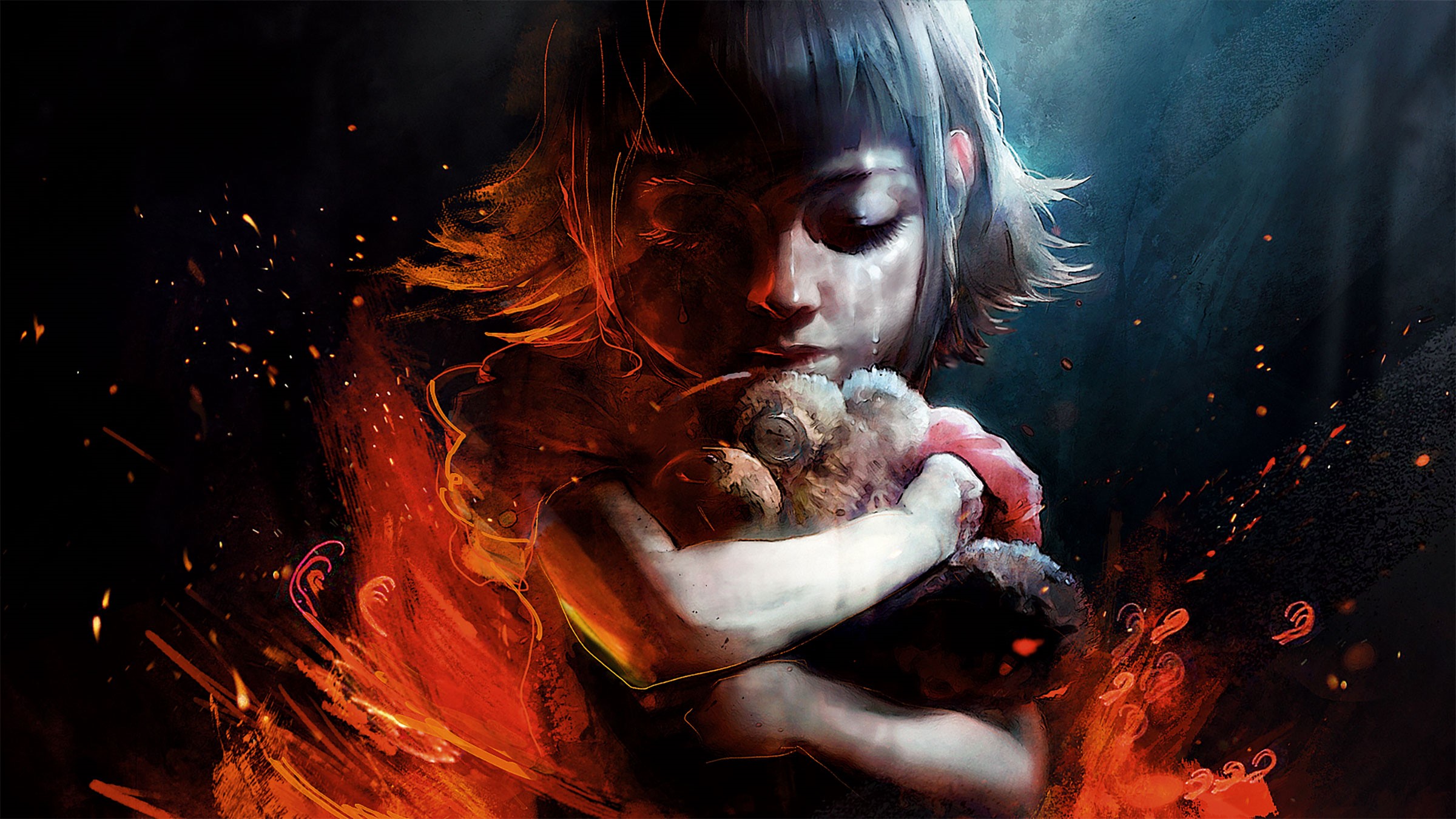 Annie from League of Legends holding Tibbers HD Wallpaper