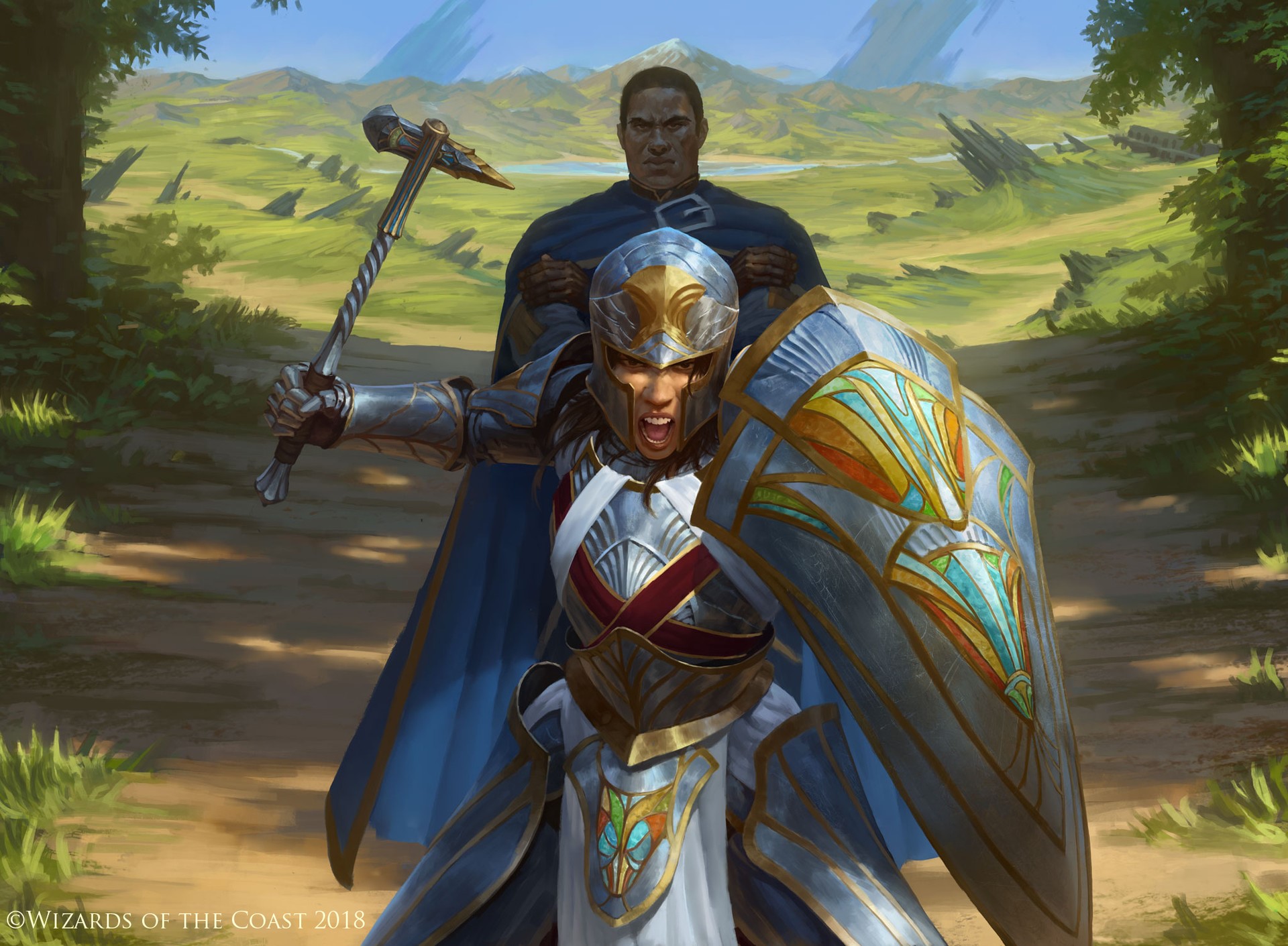 Knight and Warrior from Magic: The Gathering HD Wallpaper