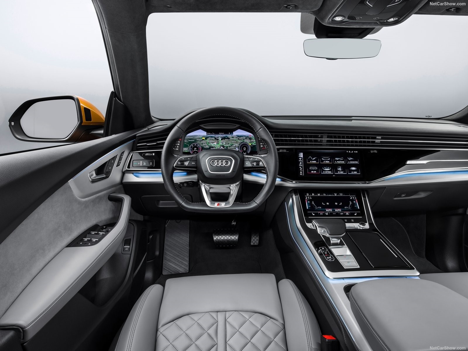 Audi Q8 2019 Interior Dashboard HD Wallpaper