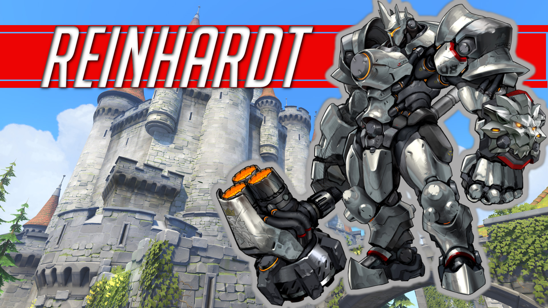 Reinhardt from Overwatch on Eichenwalde HD Wallpaper