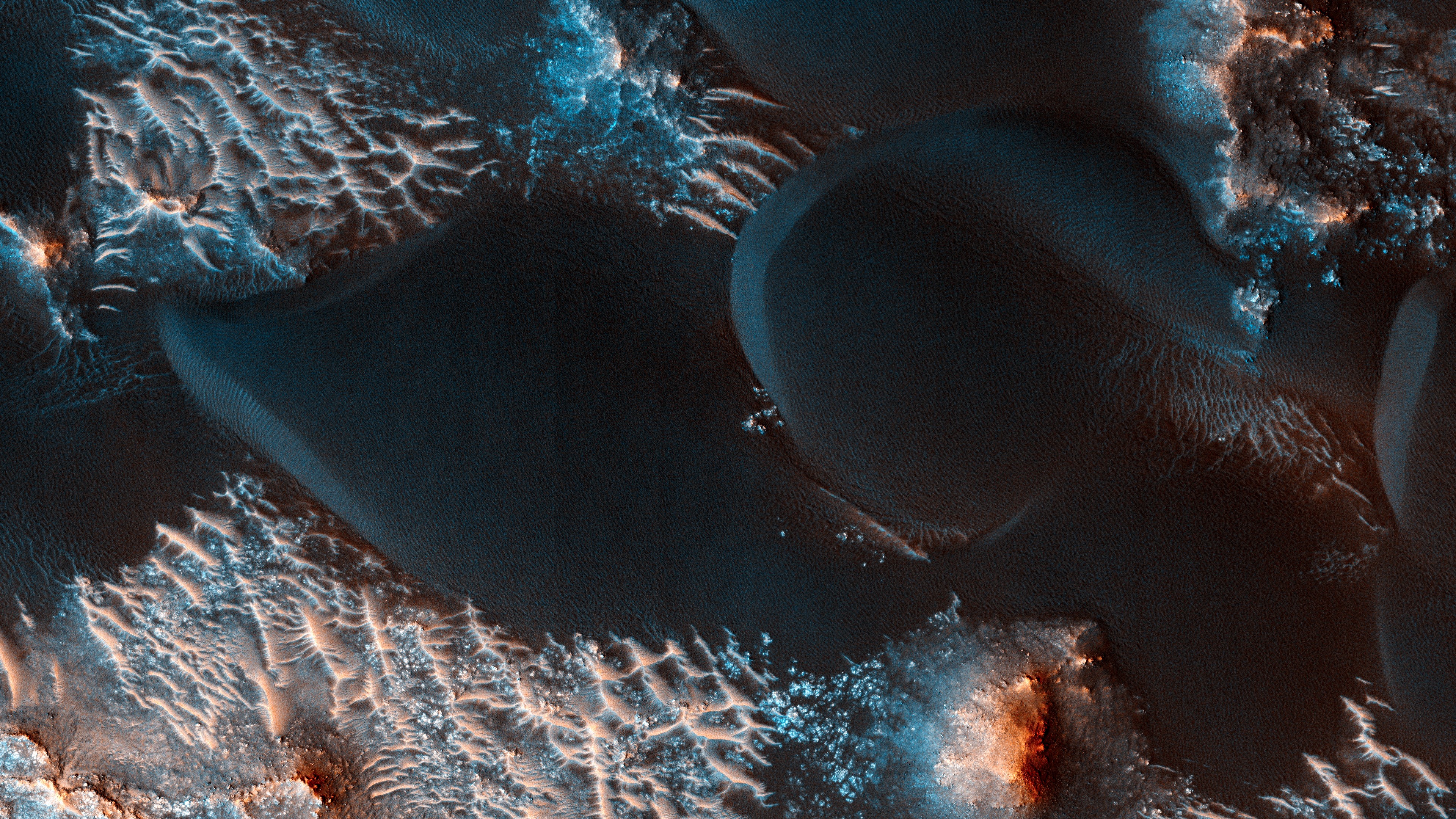 4K NASA Mars Dunes Landscape HD Wallpaper