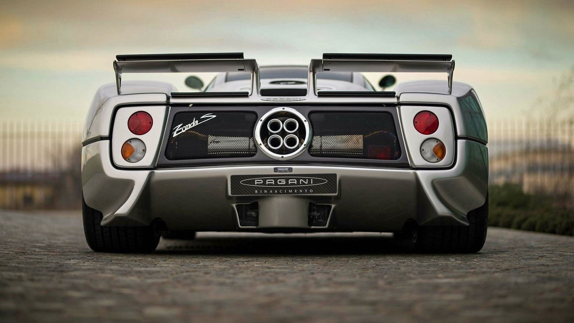 Pagani Zonda S rear view HD Wallpaper