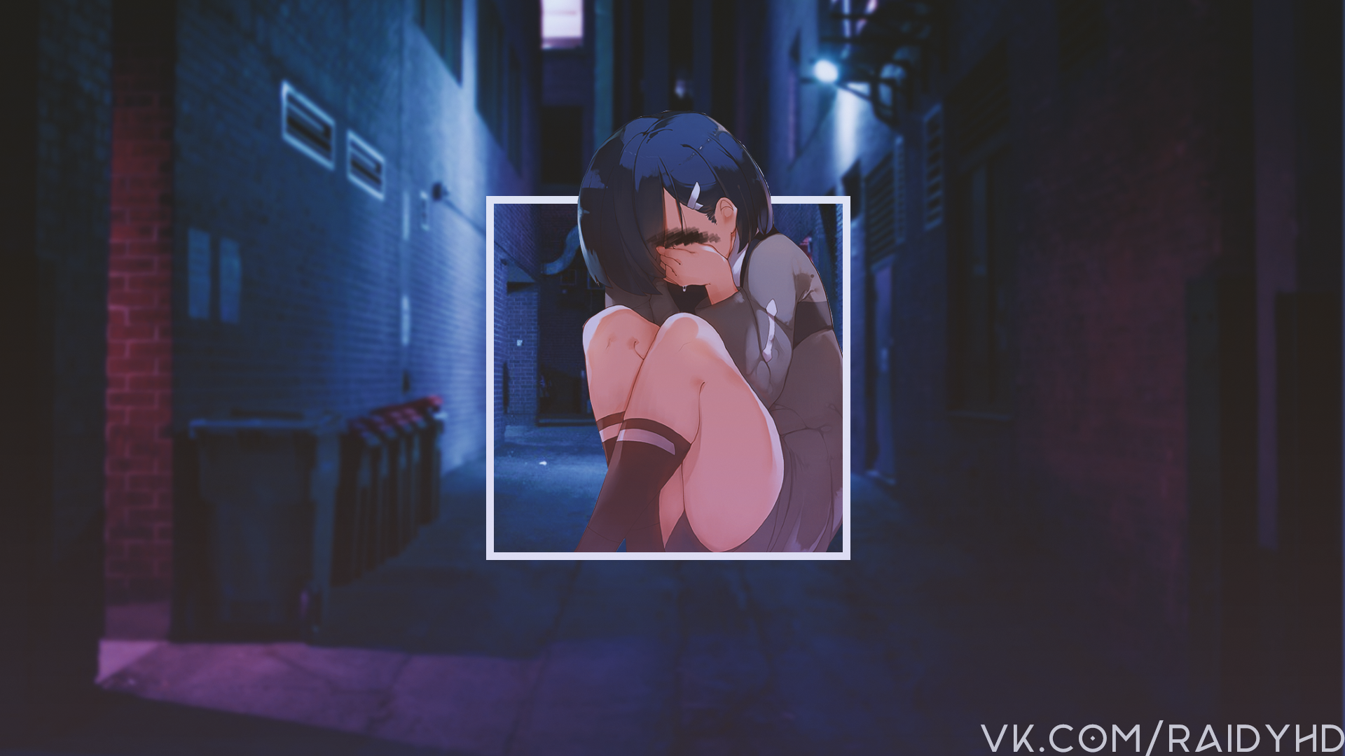 Ichigo from Darling in the FranXX in an alley HD Wallpaper