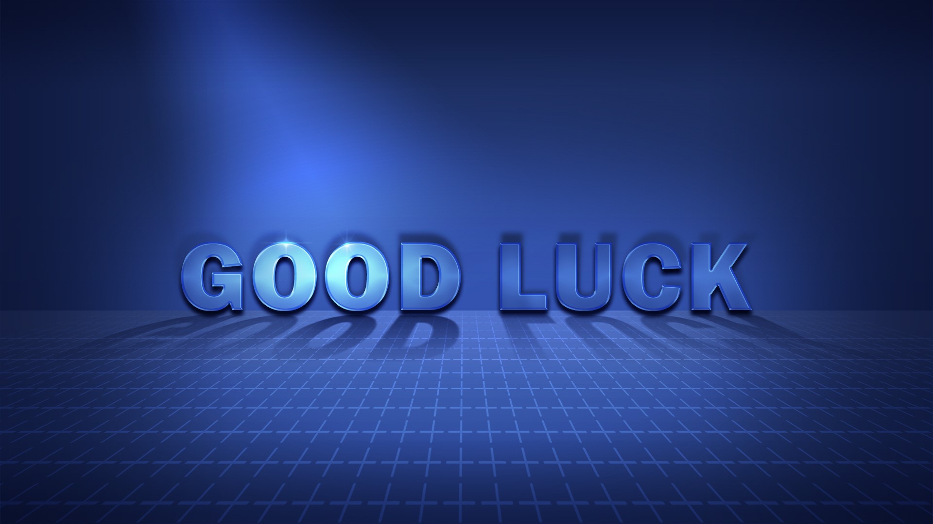 Good Luck typography on blue background HD Wallpaper