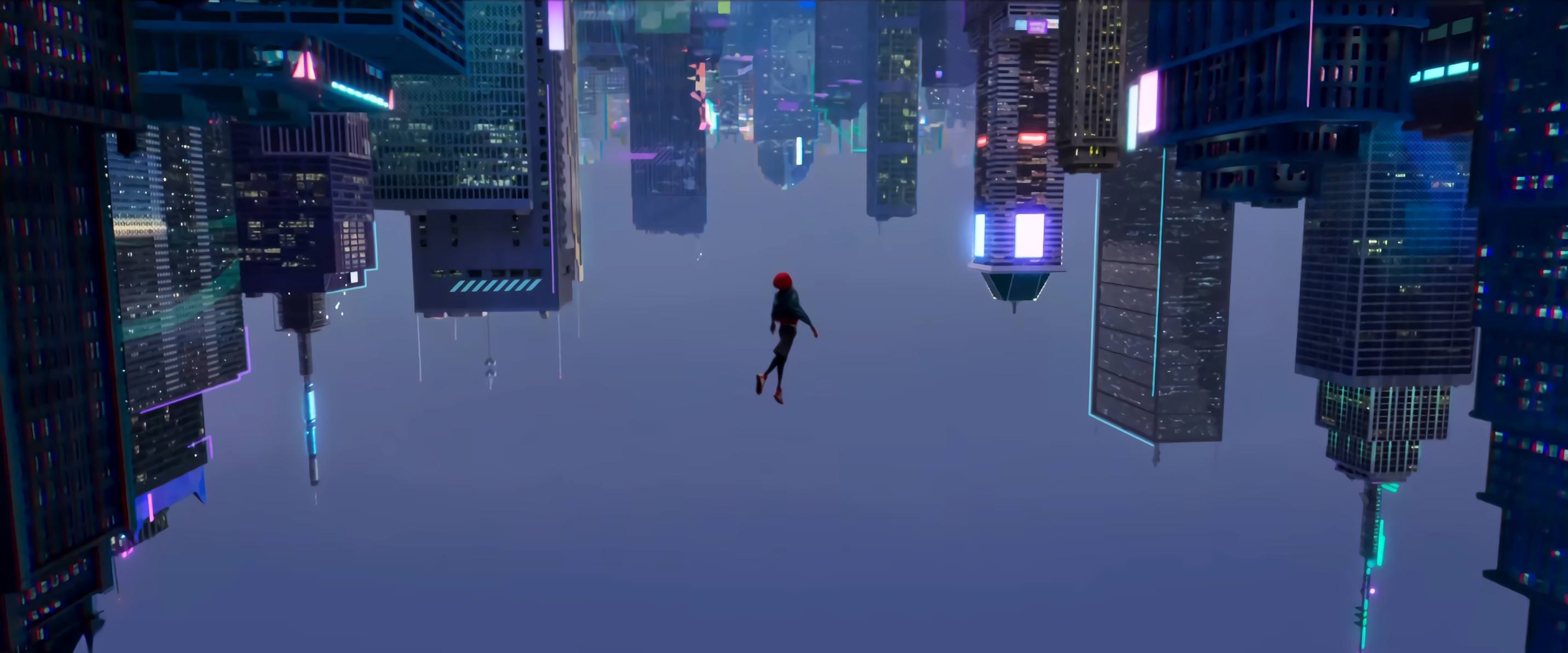 Miles Morales from Spider-Man: Into the Spider-Verse falling HD Wallpaper